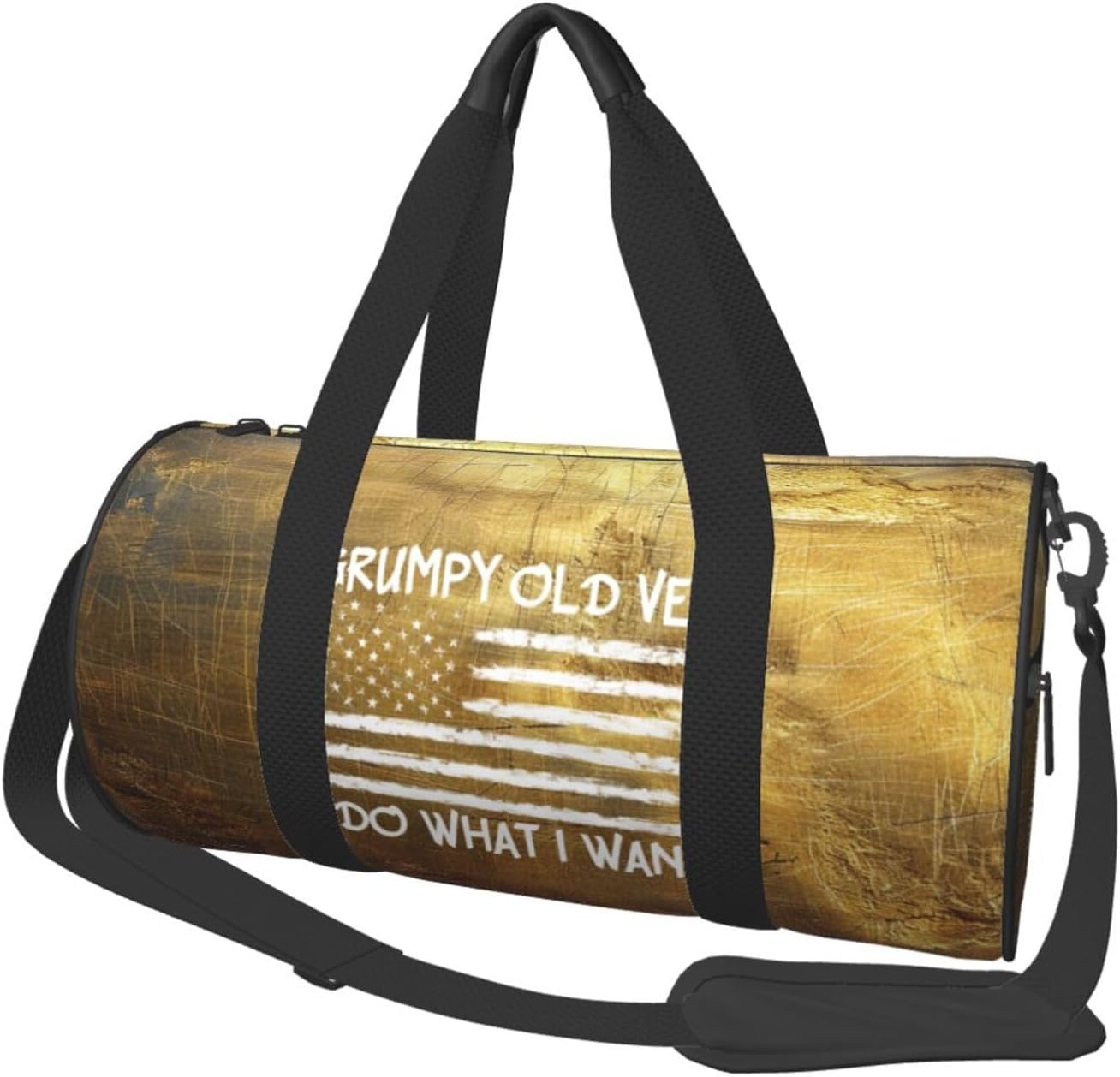 Grumpy Old Vet I Do What I Want Duffel Bag Gym Bag Travel Sports Tote Large Foldable Beach Swim Yoga5