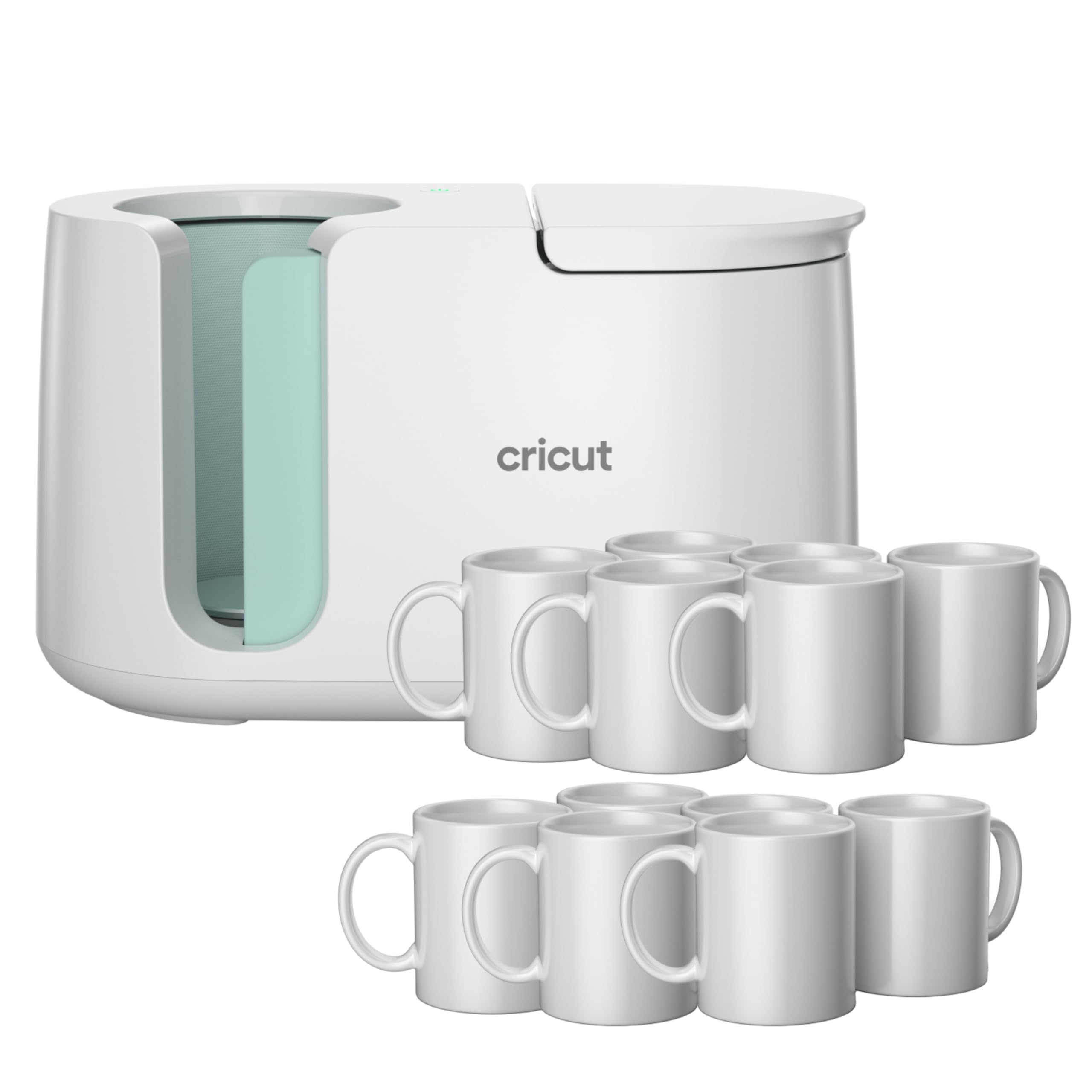 Photo 1 of Cricut Mug Press + 12 Blank Mugs (12oz Each)