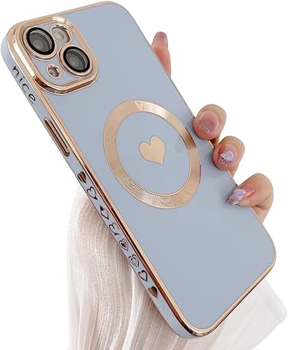 Miniatura 9 de ZinLyuen Diseñada para iPhone 15, compatible con MagSafe protector de lente de cámara integrado, a prueba de golpes, funda magnética de silicona