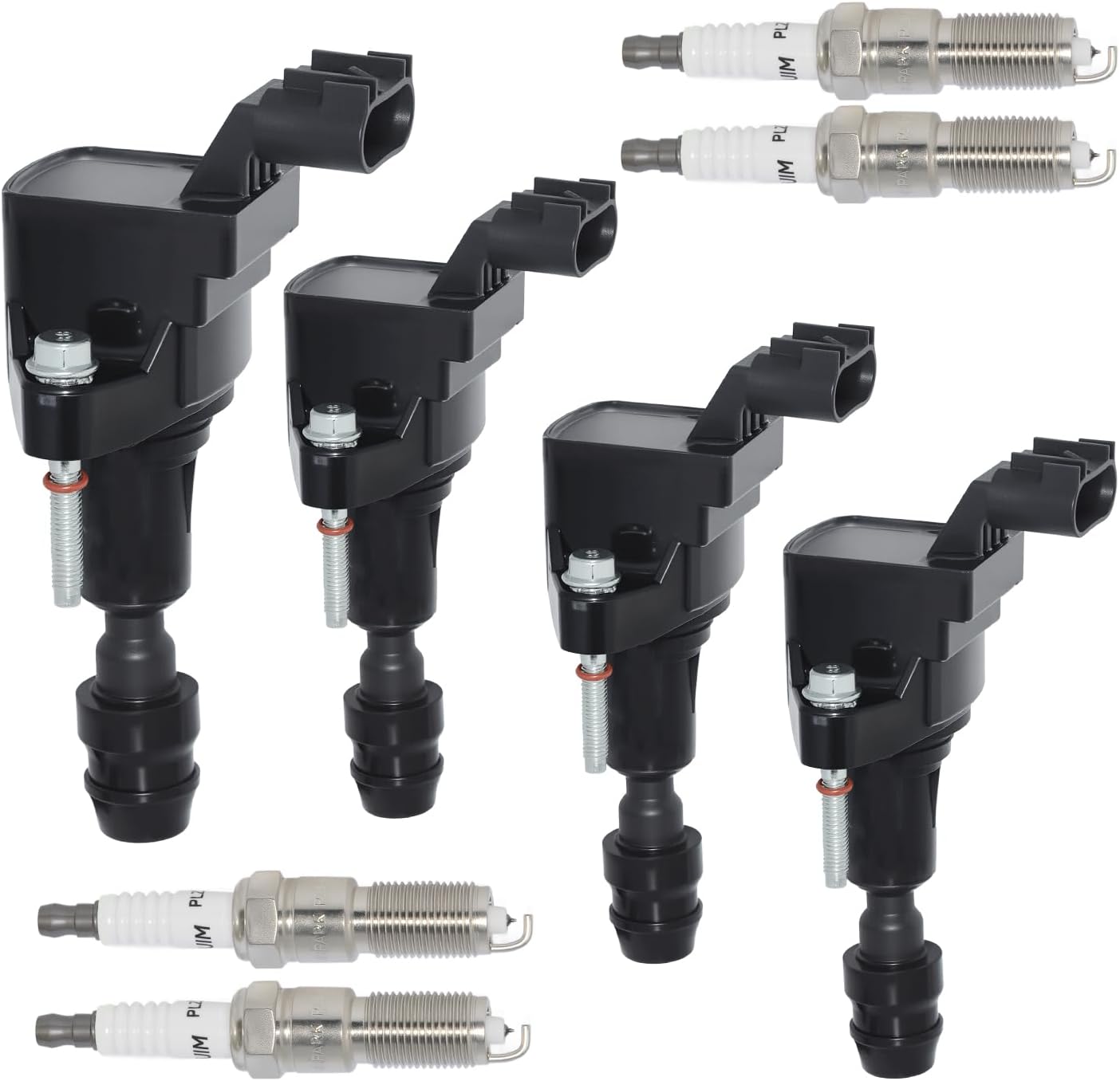 UF491 Ignition Coil Pack and XP5263 Iridium Spark Plugs 4set Compatible with Buick Verano Chevrolet Equinox Malibu GMC Terrain 2.0 2.2 2.4L L4 Engine