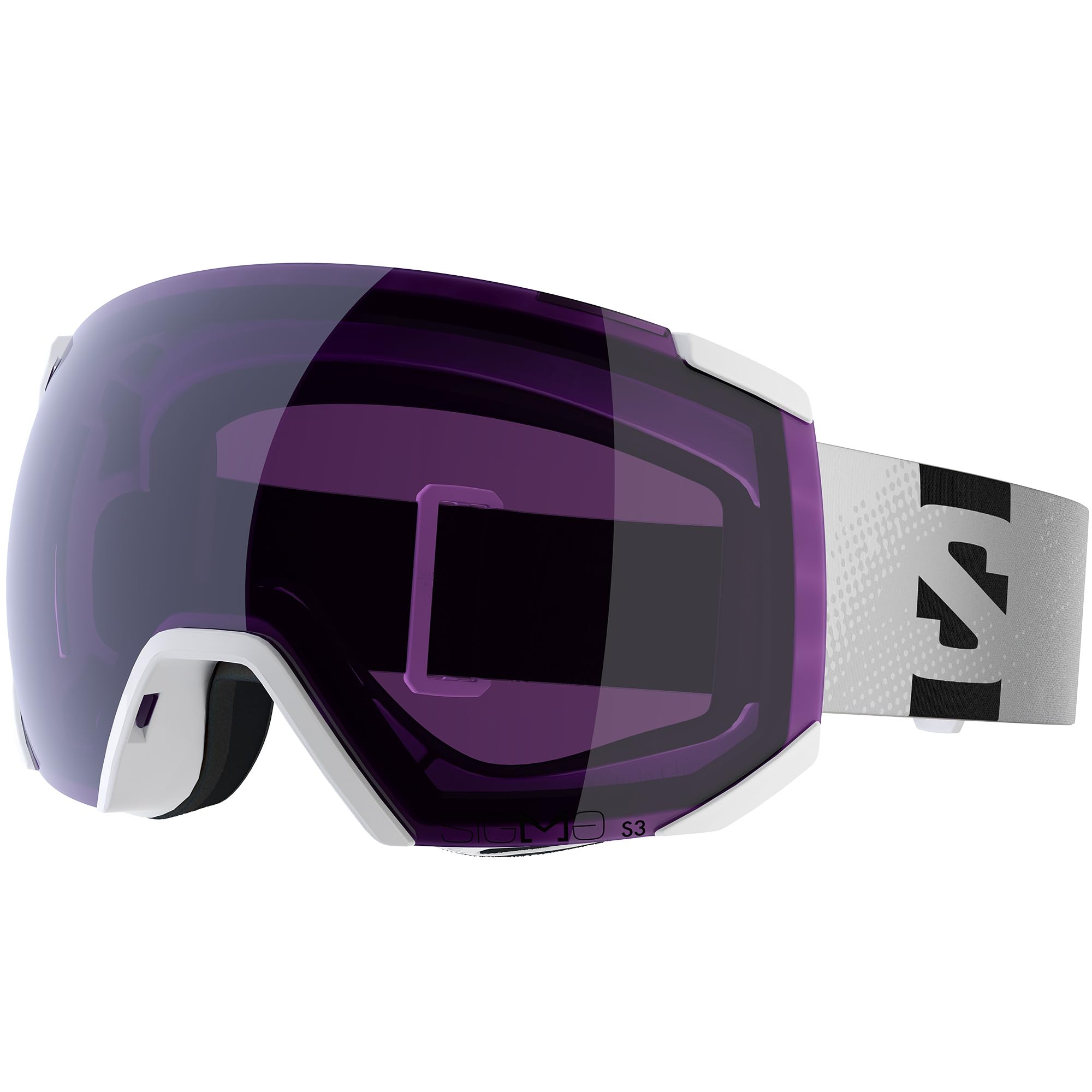 Salomon RADIUM SIGMA Goggles, Unisex Anti-Fog Ski Goggles for Trail Running and Mountain Adventures White/SB - Image 2