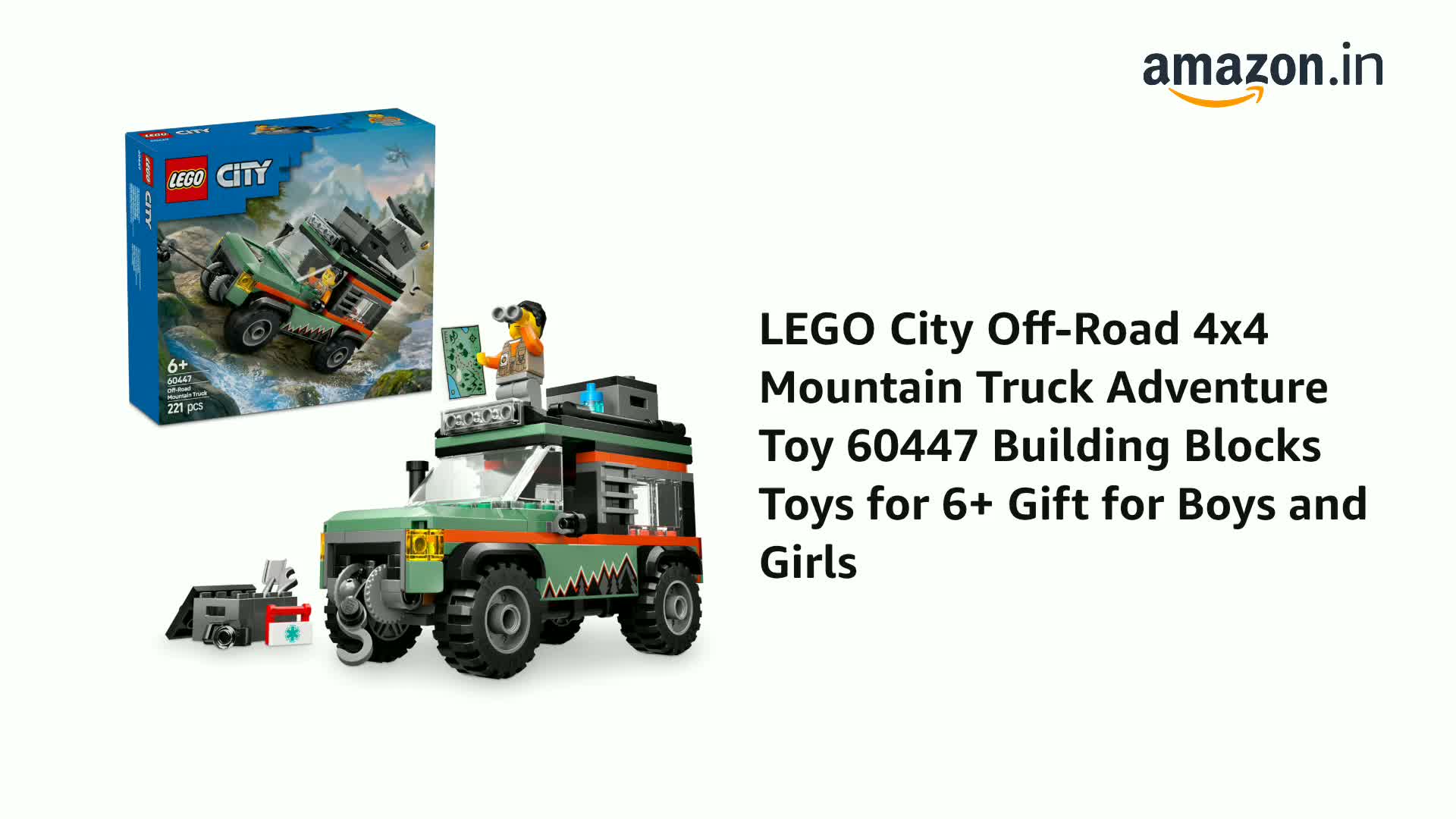 LEGO City Off-Road 4x4 Mountain Truck Adventure Toy 60447