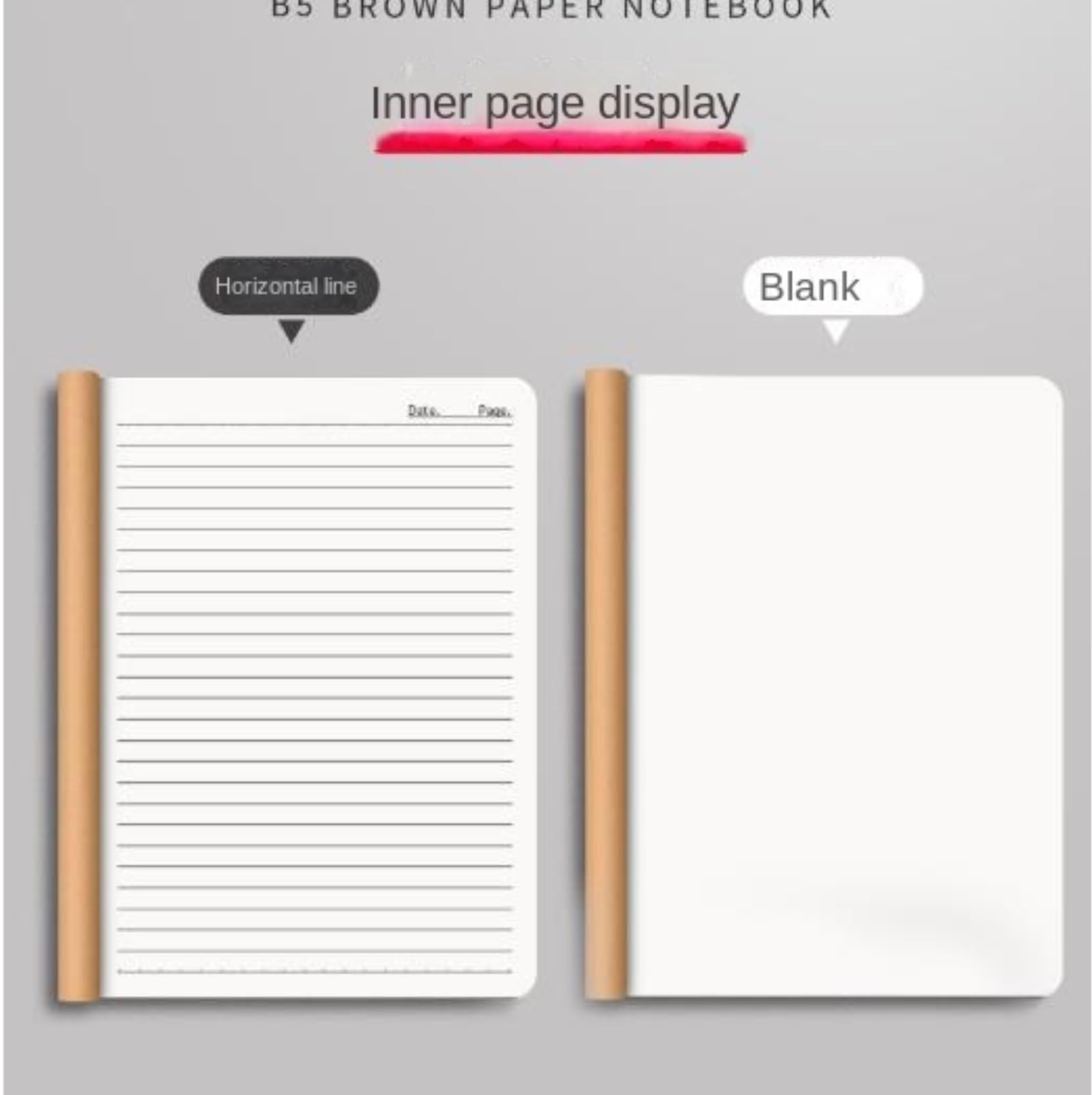 Notatnik Dziennik Pogrubiony, Prosty Notes Z Wiązaniem, Dziennik Podróżny Materiały piśmiennicze(Black1)