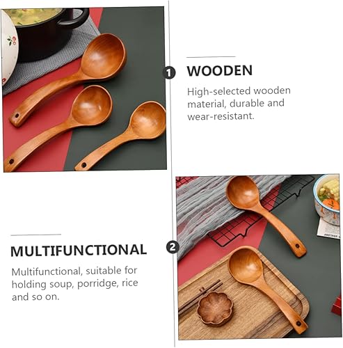 Miniatura 3 de Cuchara de madera Cuchara de madera Utensilios de cocina de madera Utensilios de madera para comer Cucharas de sopa de madera Cucharas de sopa