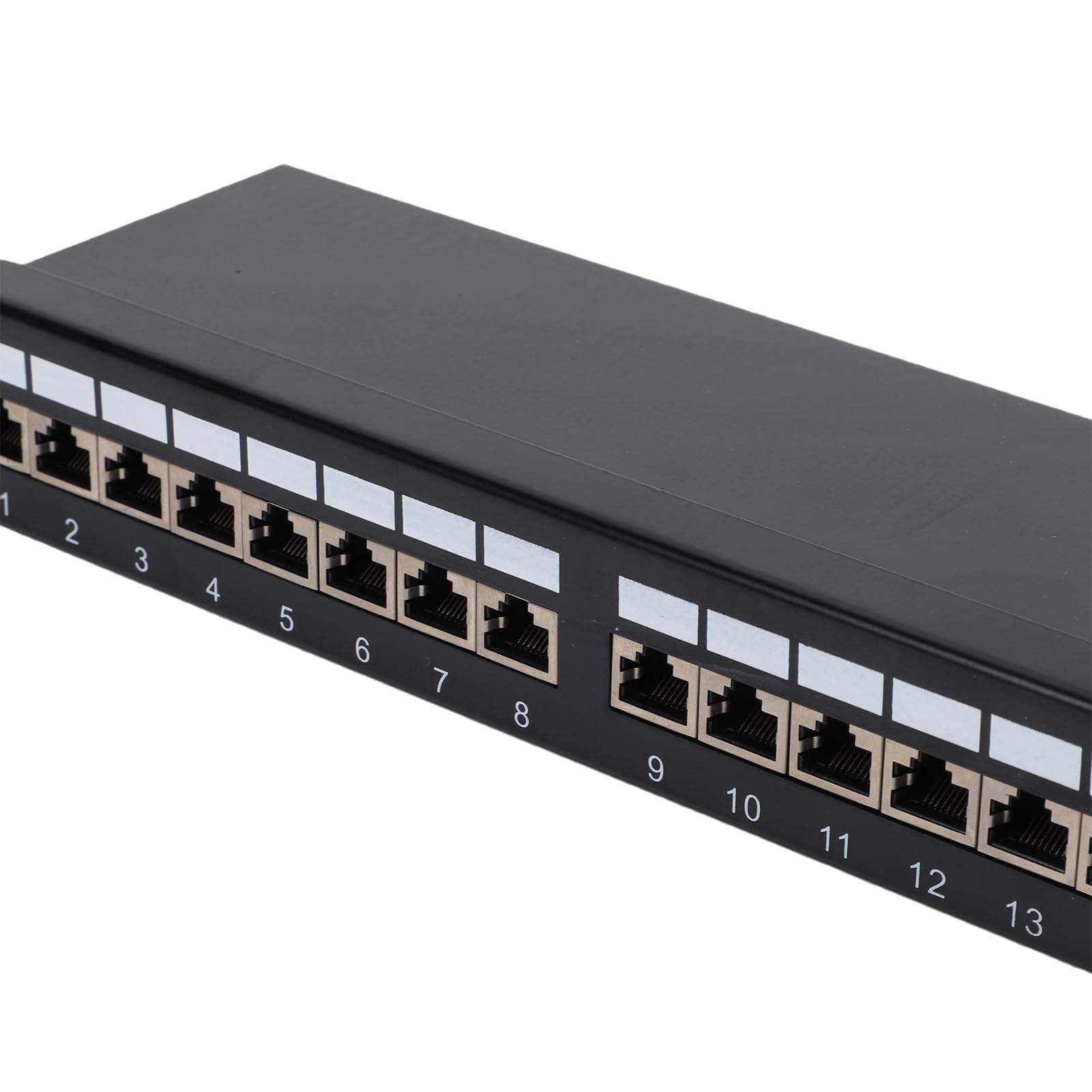 FTVOGUE Panneau de Brassage Cat 7, 24 Ports, 19 Pouces, blindé, 10 Gbit/s | Boîtier Métallique blindé, Réduit les EMI/RFI, Compatible avec Cat6As Cat6, Idéal pour Rack de Serveur LAN
