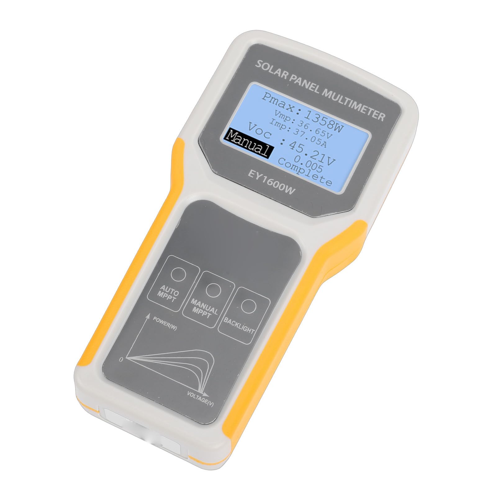 Tester paneli słonecznych Mavaol, multimetr fotowoltaiczny MPPT, 5-1600 W, 0-60 A, przenośne narzędzie do rozwiązywania problemów z danymi paneli fotowoltaicznych