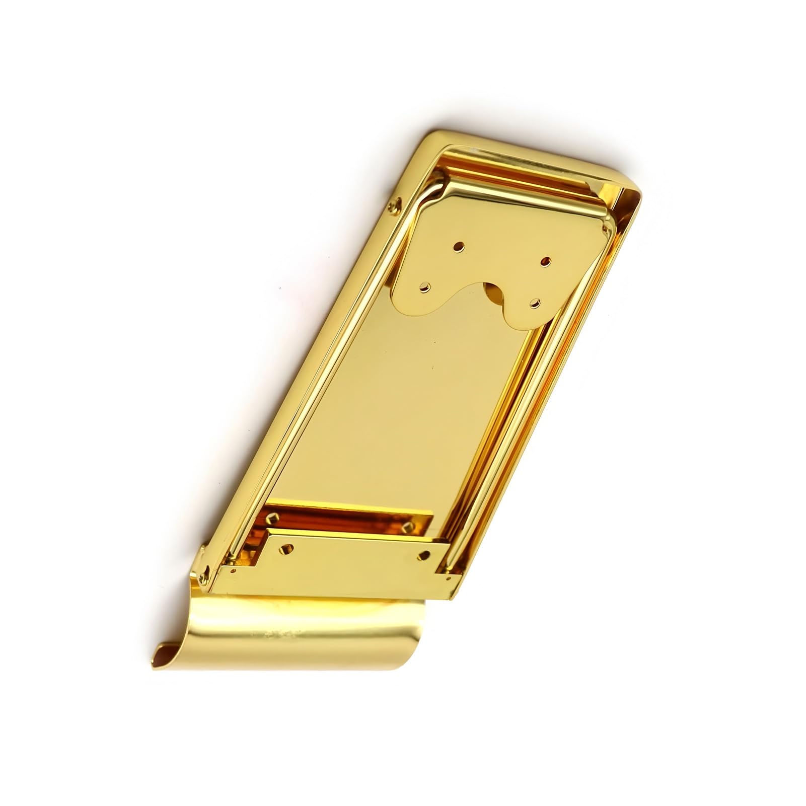 Puente Vibrato para Guitarra, Cordal de Trémolo de Latón Macizo, Puente de Guitarra Eléctrica con Mecanismo de Bloqueo Brazo de Trémolo para Guitarras ES SG Firebird Flying V (GOLD)