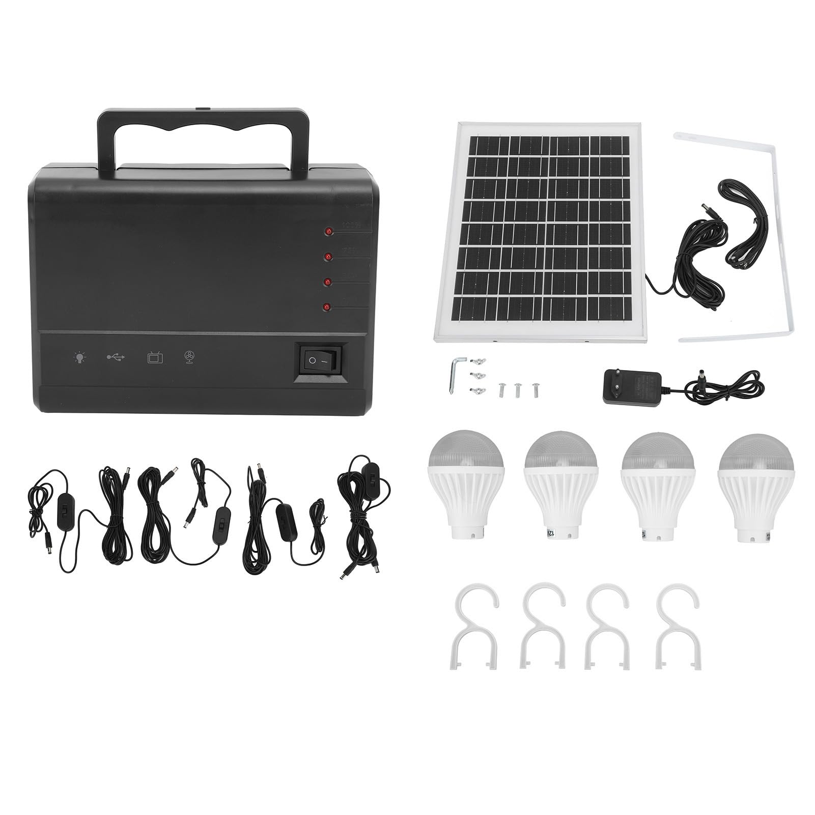 Fdit Estación de Energía Portátil de 5000mAh con 3 Métodos de Carga Protección contra Sobrecorriente Compacta para Viajes de Camping Uso Doméstico de Emergencia