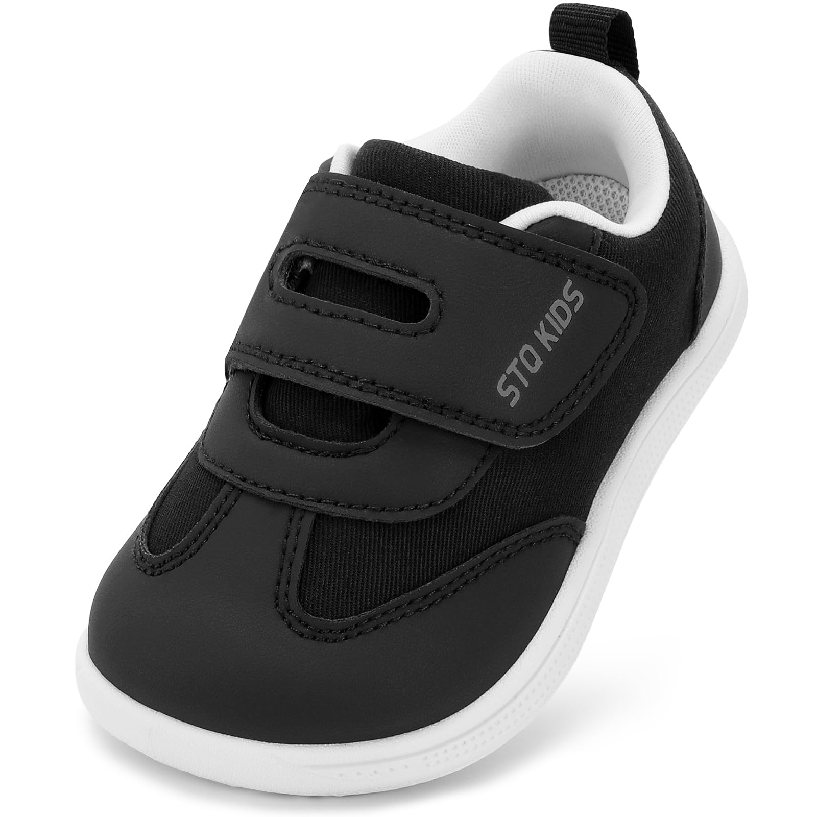 STQ KIDS Scarpe Bambini Barefoot Zero Drop Punta Larga Suola Bambina Bambino Ginnastica Antiscivolo per Primi Passi 21-29 EU