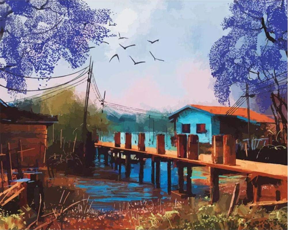Peinture à l'huile bricolage de paysage moderne pour sublimer les murs de votre maison