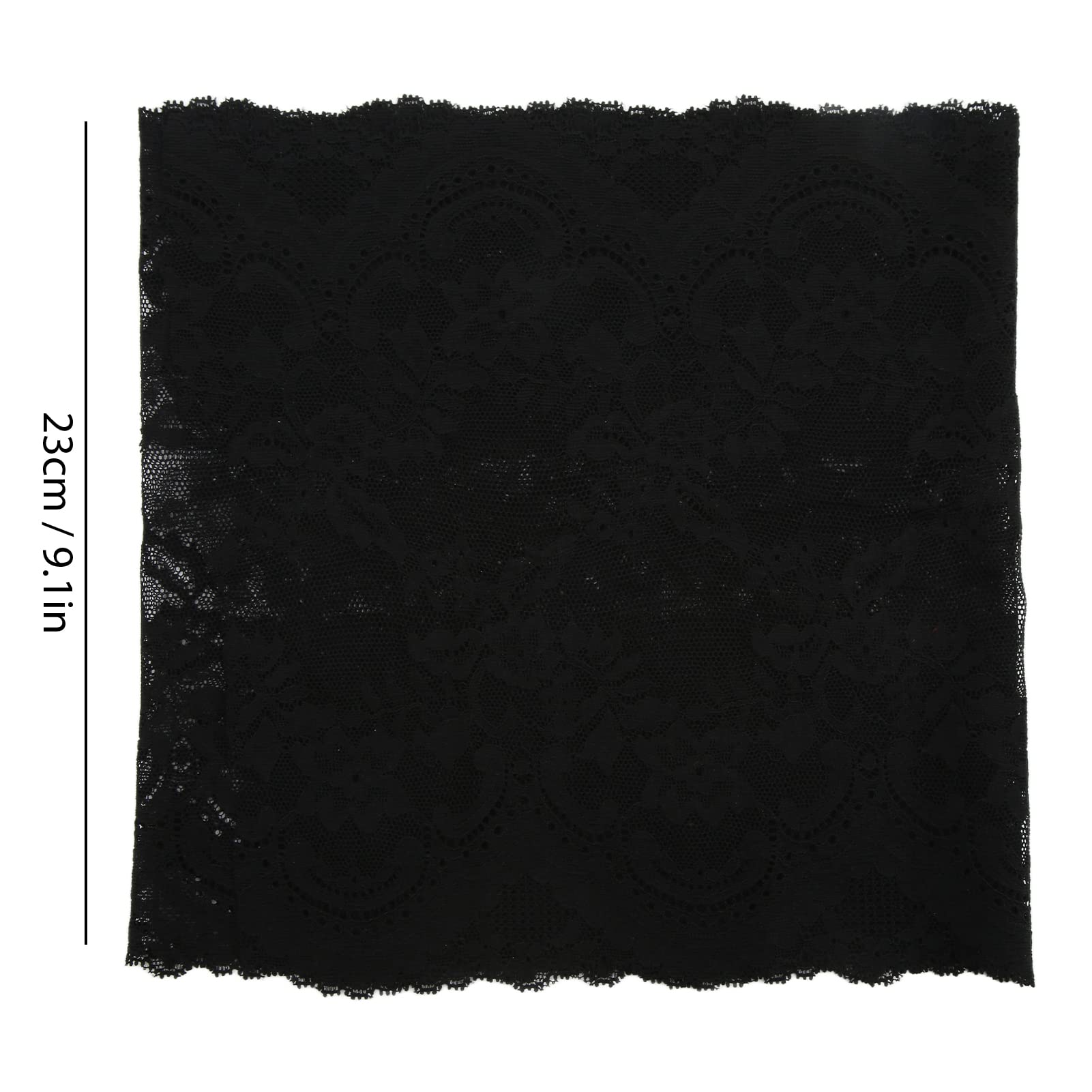 Nastro Elasticizzato in Nylon di Pizzo, Nastro Elastico in (BLACK) | Nastro elastico in pizzo di nylon per decorazioni nuziali Elastico Estensibile Facile da cucire Sicuro e inodore Durevole