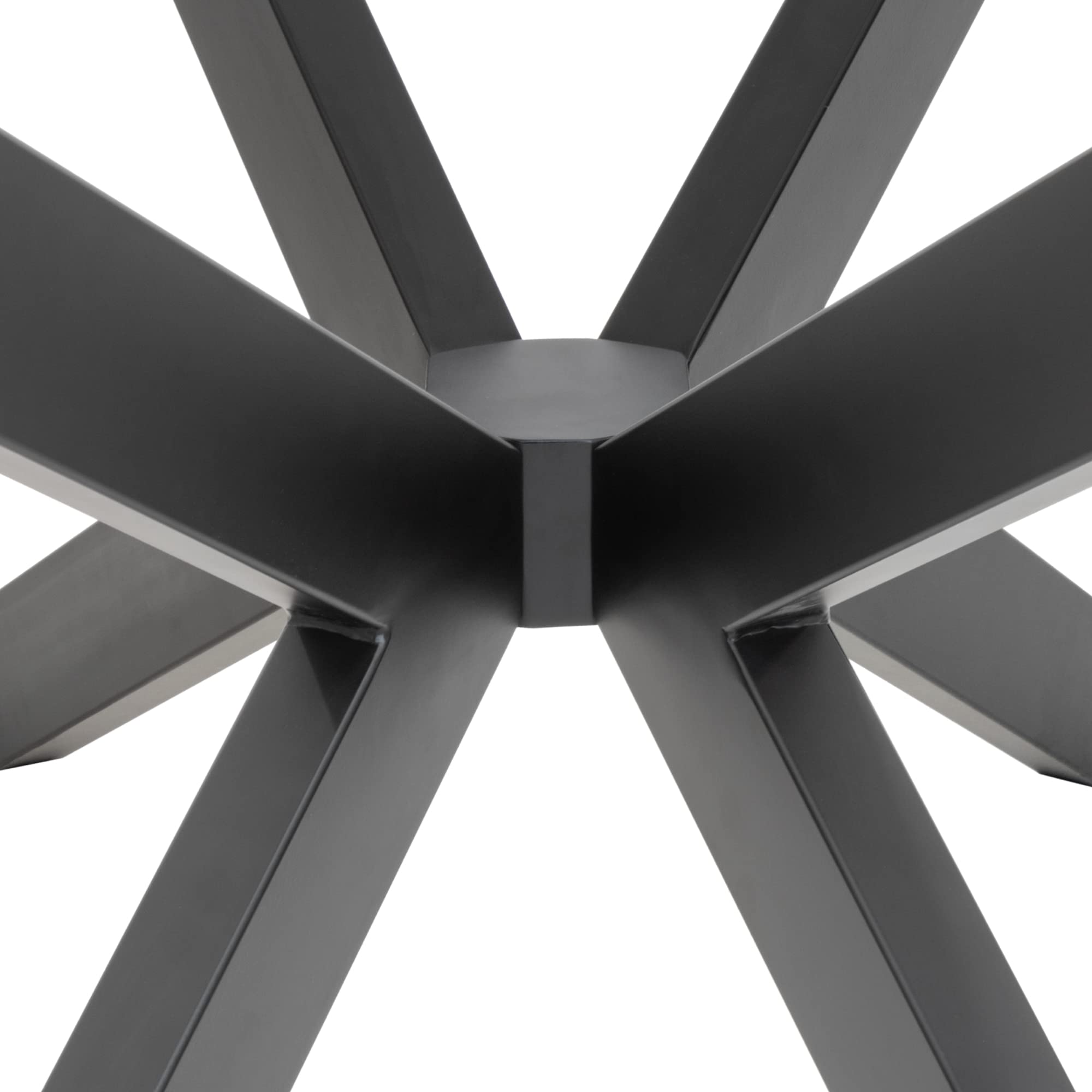 Natural Goods Berlin 1x Tischgestell Kreuz Design Schwerlast Kreuzgestell Massive Stahl Tischkufen Metall Tischbeine Schreibtisch Esstisch Konferenztisch DIY (H71 x B78 x L140 cm (Esstisch), Schwarz)