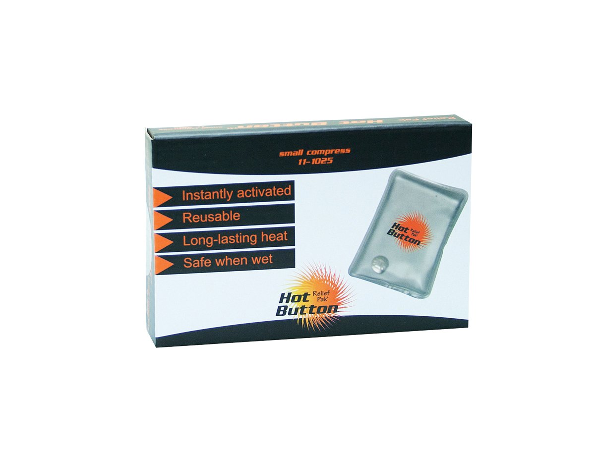 Relief Pak-11-1025 Hot Button Instant Reusable Hot Compress, Small