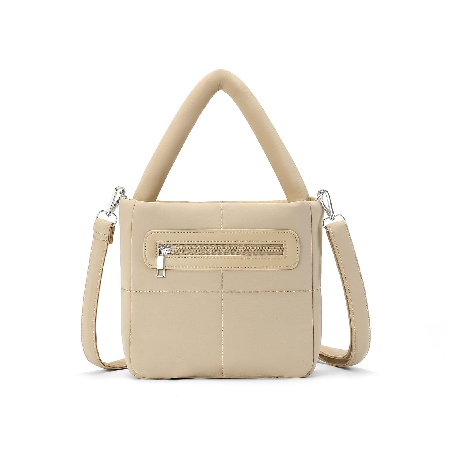 WESTBRONCO Small Puffer Crossbody Bags for Women Mini Tote Bag, Puffy Nylon Shoulder Purse, Womens Quilted Handbags