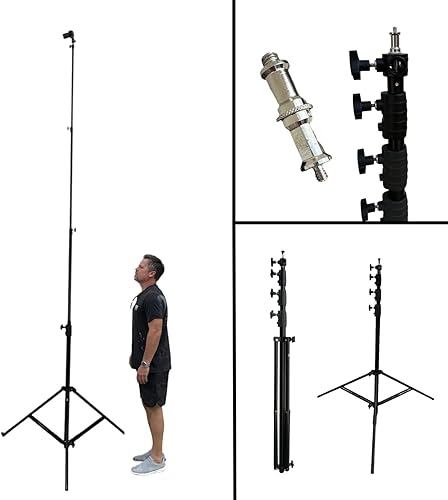 Vista 11 de Glide Gear TST 20 Sky High - Soporte de trípode para cámara de video de 20 pies de alto, construcción de aluminio ligero, secciones telescópicas