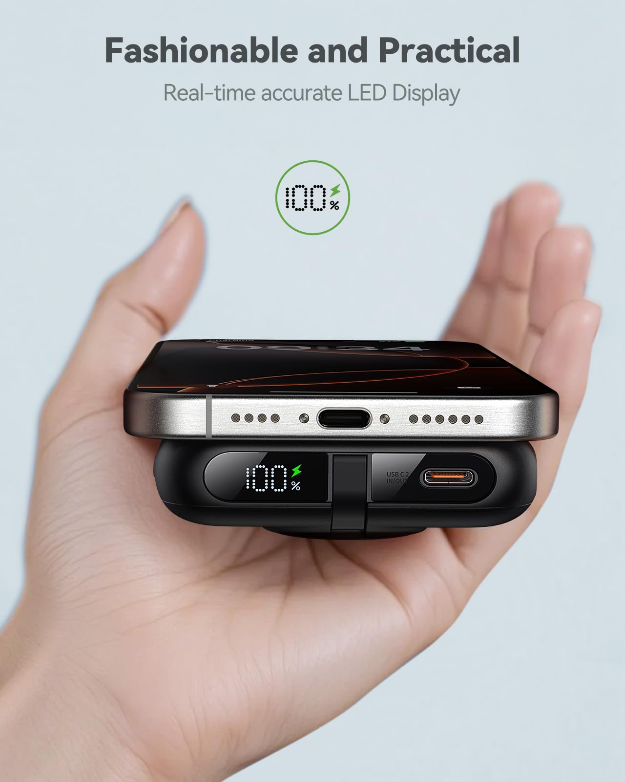 Cargador magnético portátil para iPhone y Apple Watch, batería externa inalámbrica de 10000 mAh, USB-C de carga rápida con soporte para iPhone Air/17/16/15/14/13 Series e iWatch, esencial de viaje