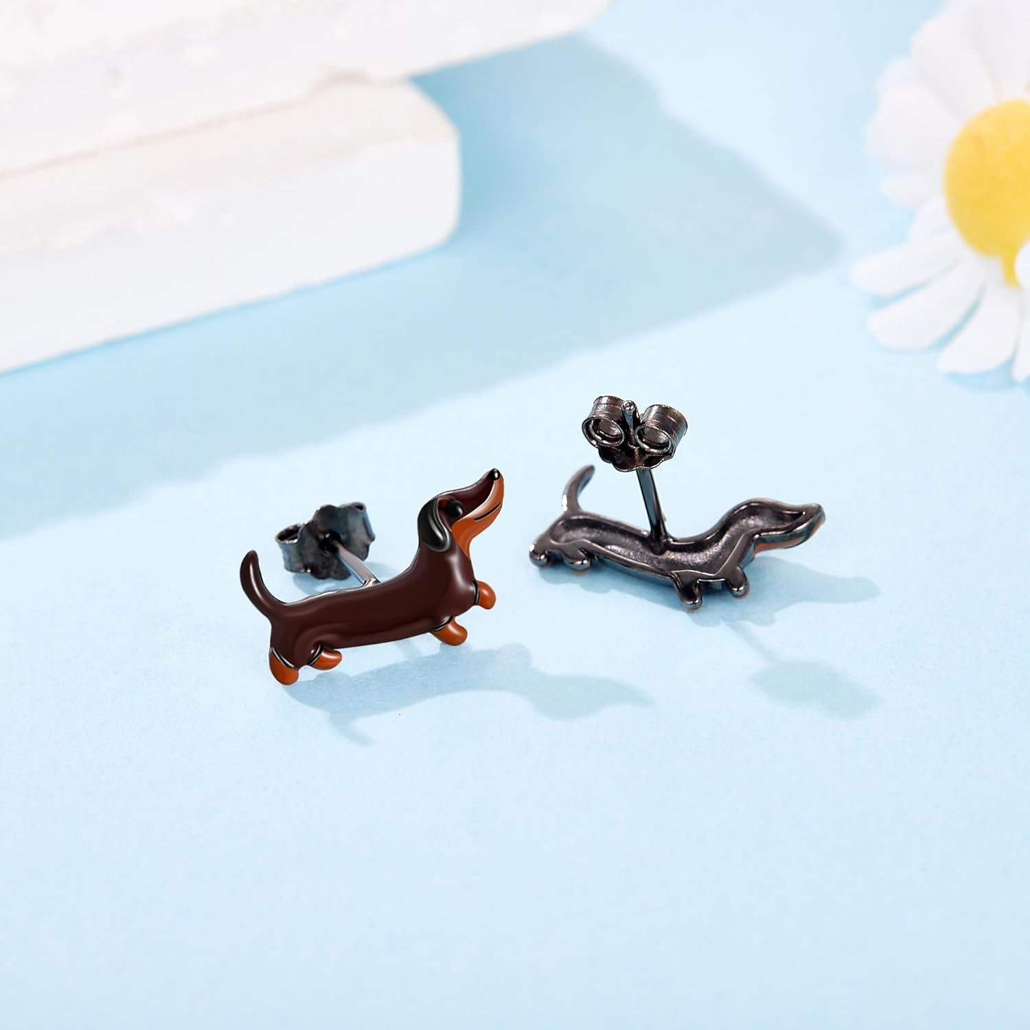 Dog Earrings Sterling Silver Dachshund/Corgi/Schnauzer Earrings Pet Jewelry for Women Dog Lovers - Image 3