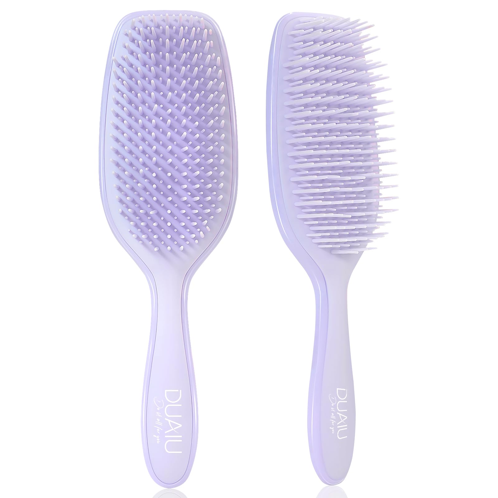 DUAIU Detangle Hair Brush, Detangling Brush for All Hair Types Glide Curly Hair Brush Through Tangled Hair, Eliminates Knots