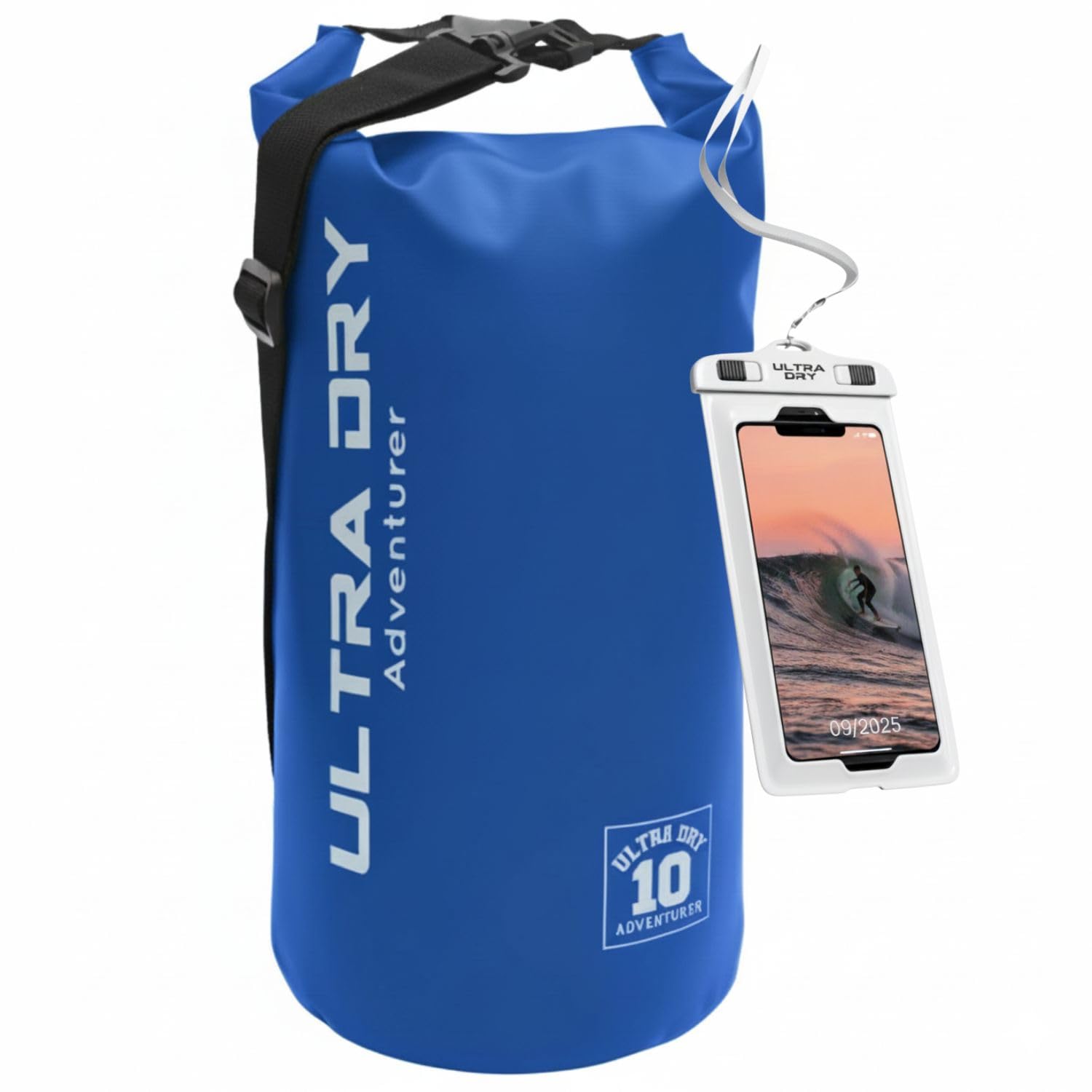 Premium Waterproof Bag, Sack with Phone Dry Bag and Long Adjustable Shoulder Strap Included, Perfect for Kayaking/Boating/Canoeing/Fishing/Rafting/Swimming/Camping/Snowboarding