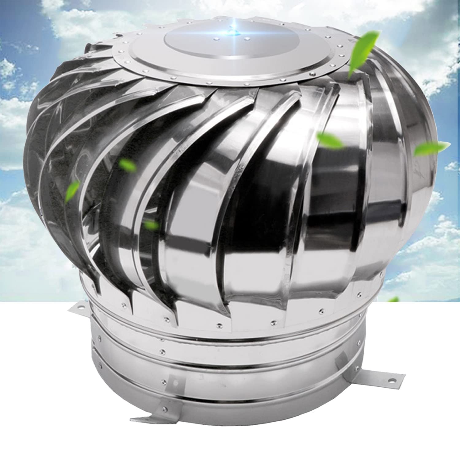 Capot de cheminée tout usage rotatif en acier inoxydable 304 silencieux
