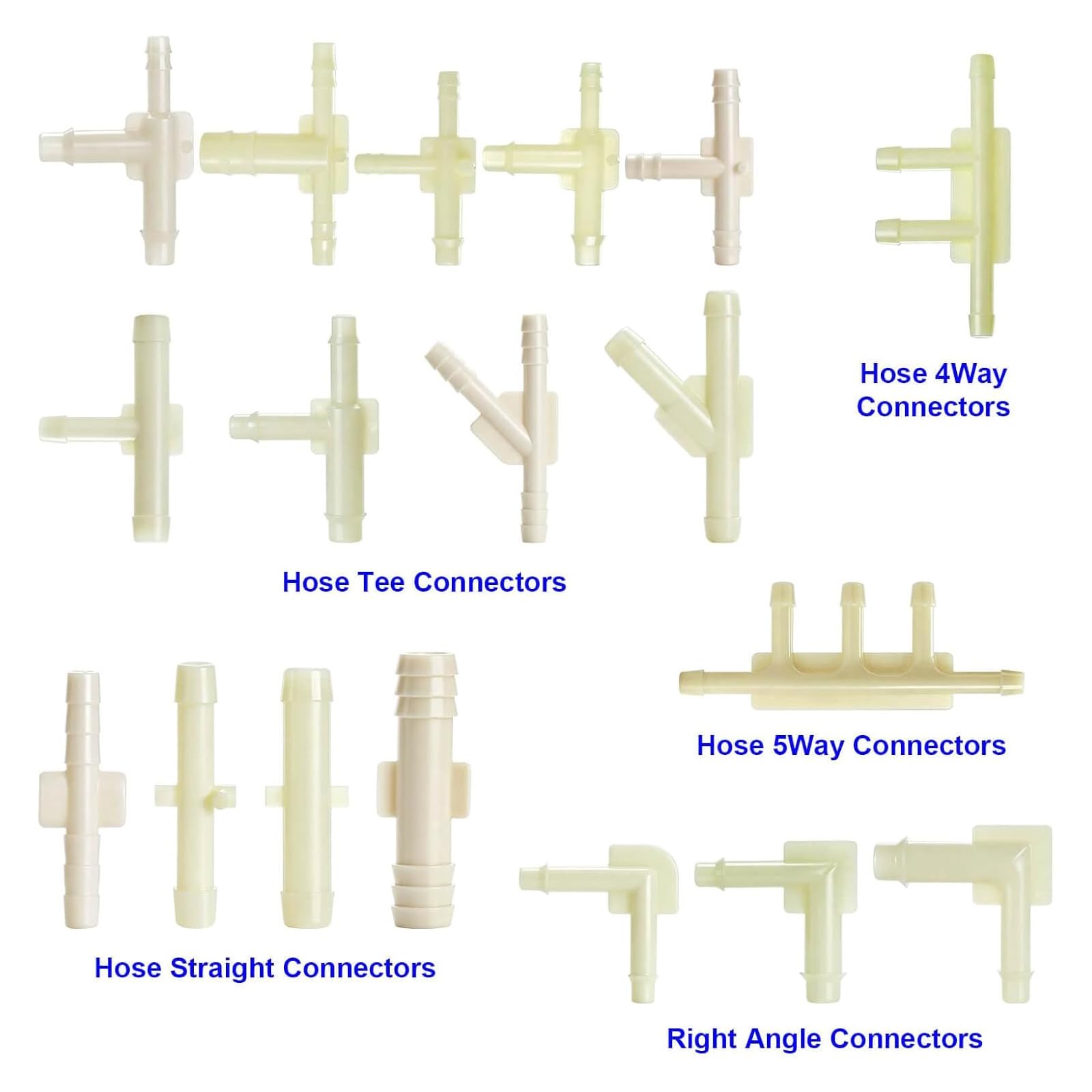 Juego de Accesorios para línea de vacío, 159 Piezas, acopladores de Nailon, TES, uniones de vías y Salidas, extensión común de 1/8 3/16 1/4 5/16 3/8 Pulgadas para Servicio de