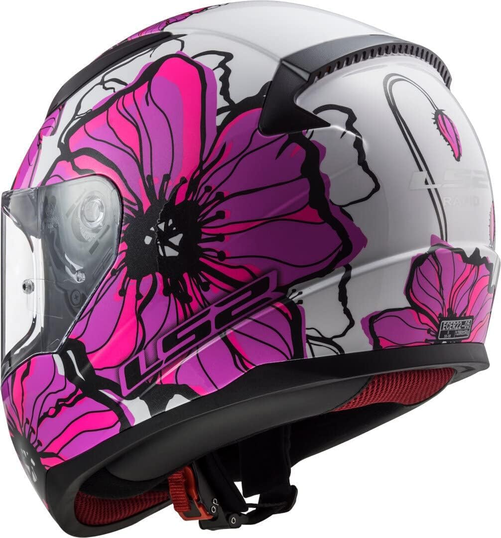 LS2, Casco Integral de Moto Rapid, Poppies, XS