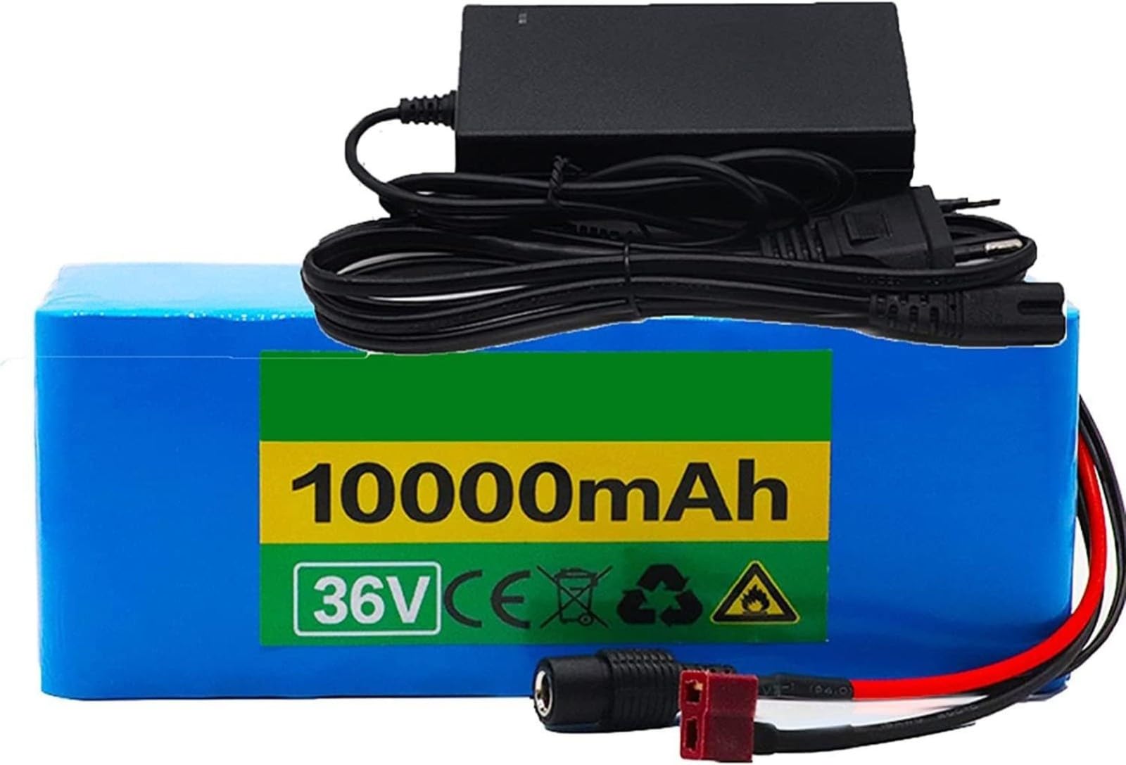 Batería De Bicicleta Eléctrica 36 V 10 Ah Con BMS Y Cargador Repuesto 10S3P Recargable Impermeable For For Motor 100 W-500 W(XT60)