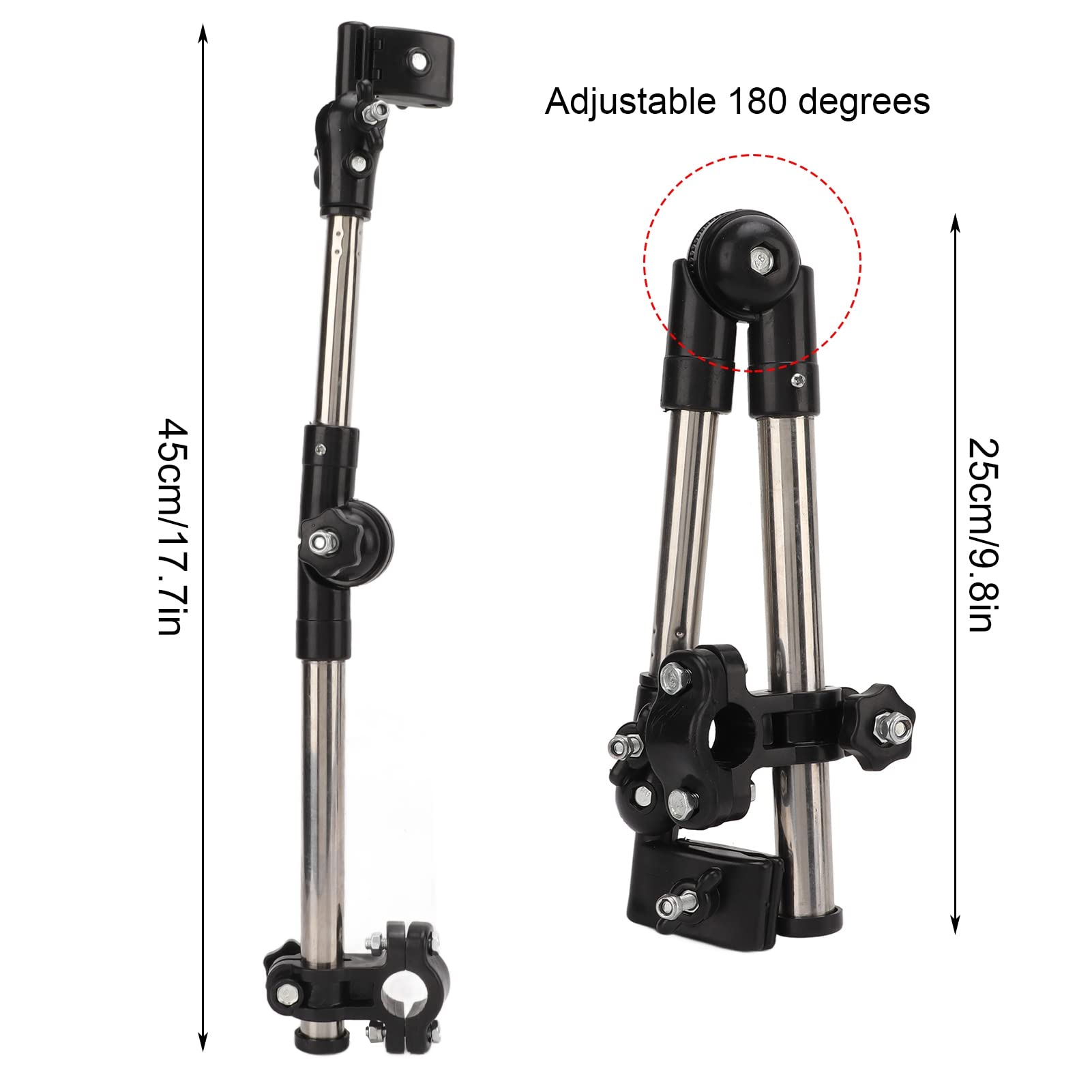 Soporte de Montaje de Paraguas Ajustable - Soporte de Barra de Paraguas de Bicicleta Manillar de Extensión de Soporte de Paraguas para Cochecito de bebé Cochecito Cochecito Scooter