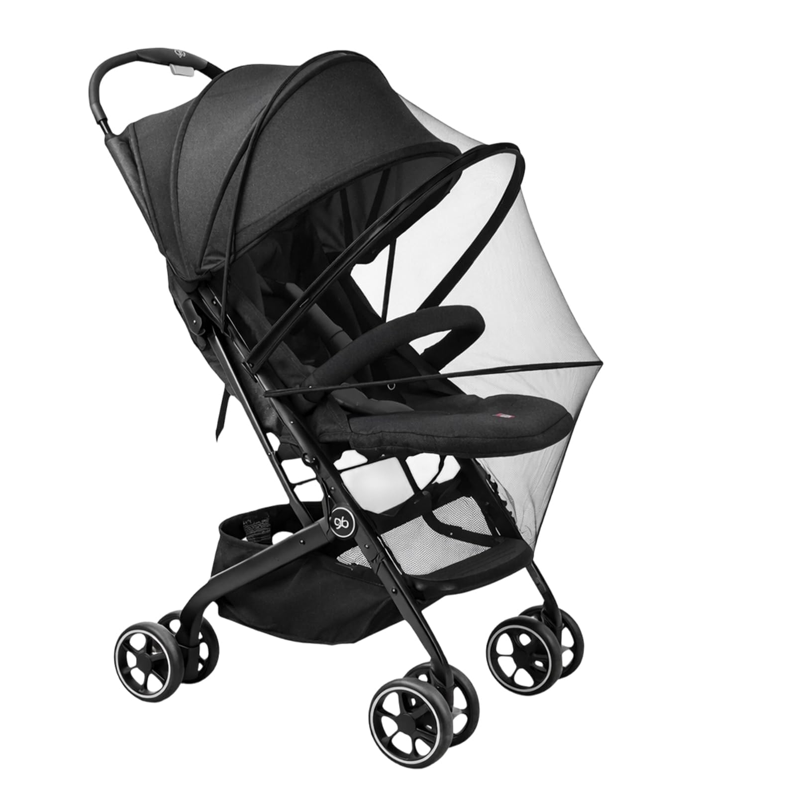 Mosquito Net for Pram, Baby Mosquito Net for Cot, Universal Stroller Cover with Two-Way Zippers, Enhanced Black Frame and Mesh Design for Outdoor Protection During Park Visits and Travel