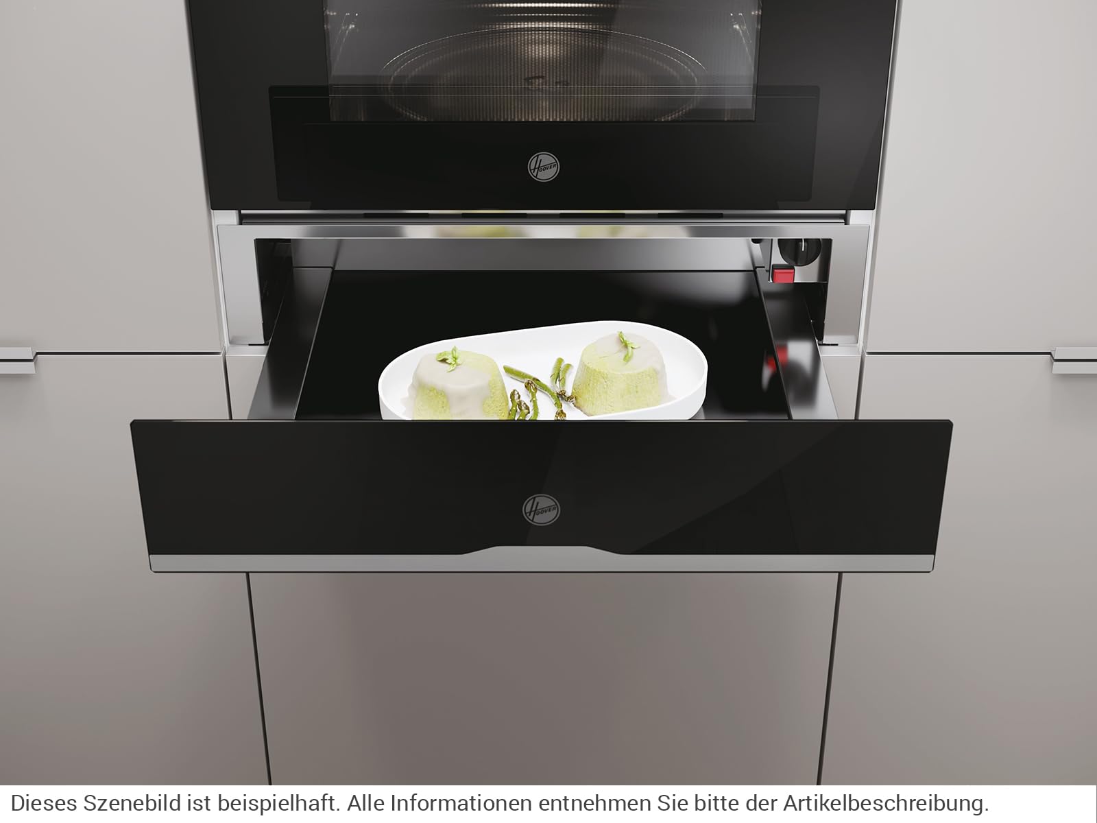Hoover HPWD14C5S Wärmeschublade Schwarz/Edelstahl