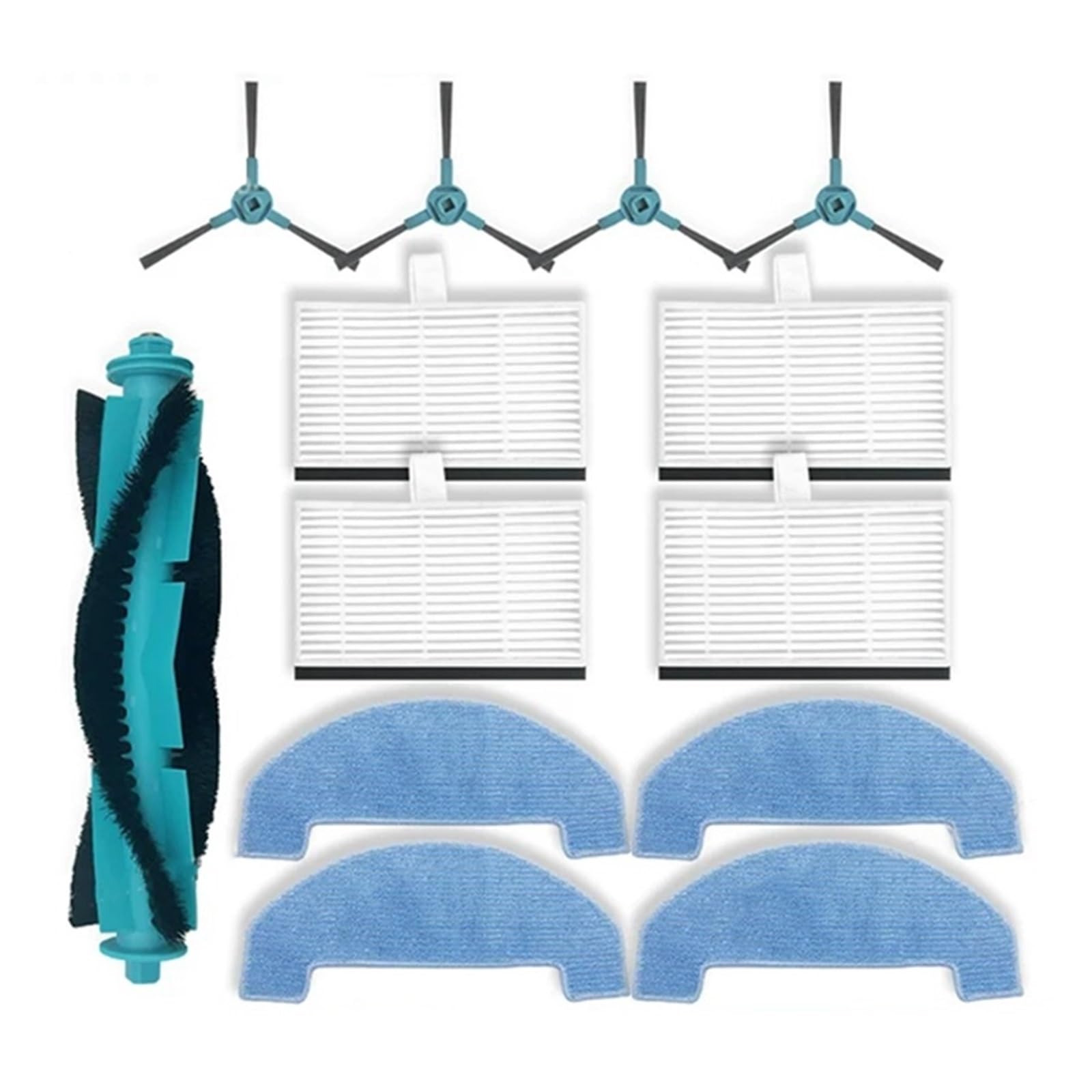 Compatible For Proscenic ，Q8 、 Q8max, Compatible For Mova， E10, Ultenic D10, Ultenic T10 Lite Vacuum Parts Side Brush Mop Cloth