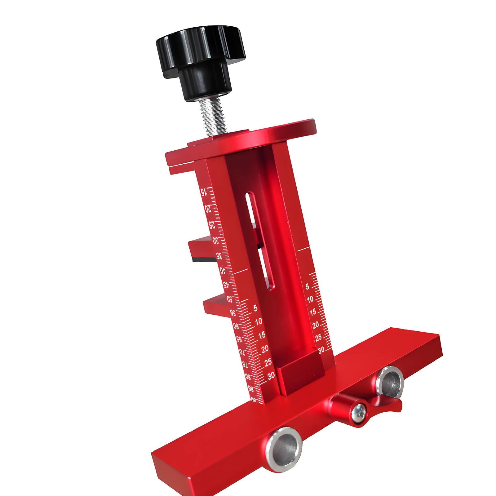 Cabinet Door Alignment Tool Aluminum Alloy Positioning Jig with Sliding Frame and Scale Reference for Woodworking Door Setup Tasks Cabinet Alignment Tool Positioning Jig Woodworking Setup Helper Clamp