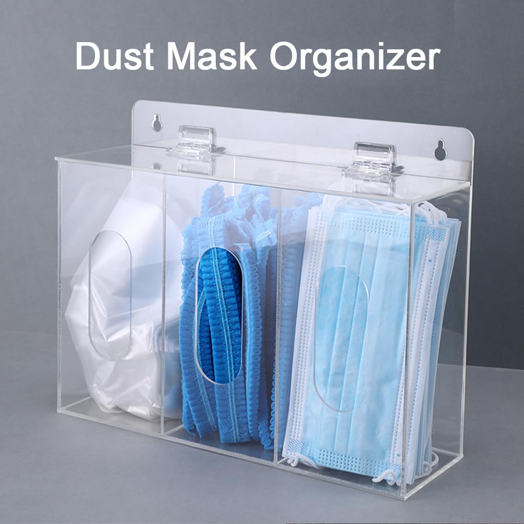 Organisateur mural en acrylique pour le rangement des gants et des masques, distributeur de gants, support de la boîte distributeur de masques mural , UN