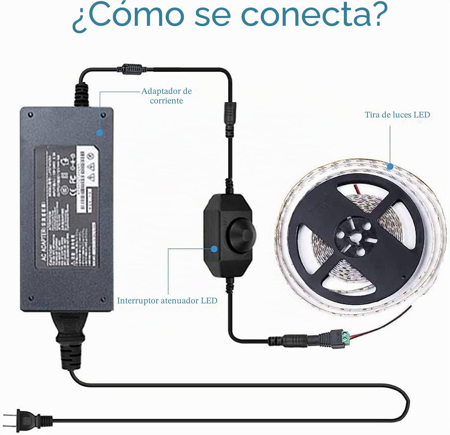 RUNCCI-YUN PWM - Regulador de intensidad LED (CC 12 V 6 A) para tiras SMD 5050 3528 2835 5630 y otros dispositivos de iluminación LED CC 12 V (3 unidades)