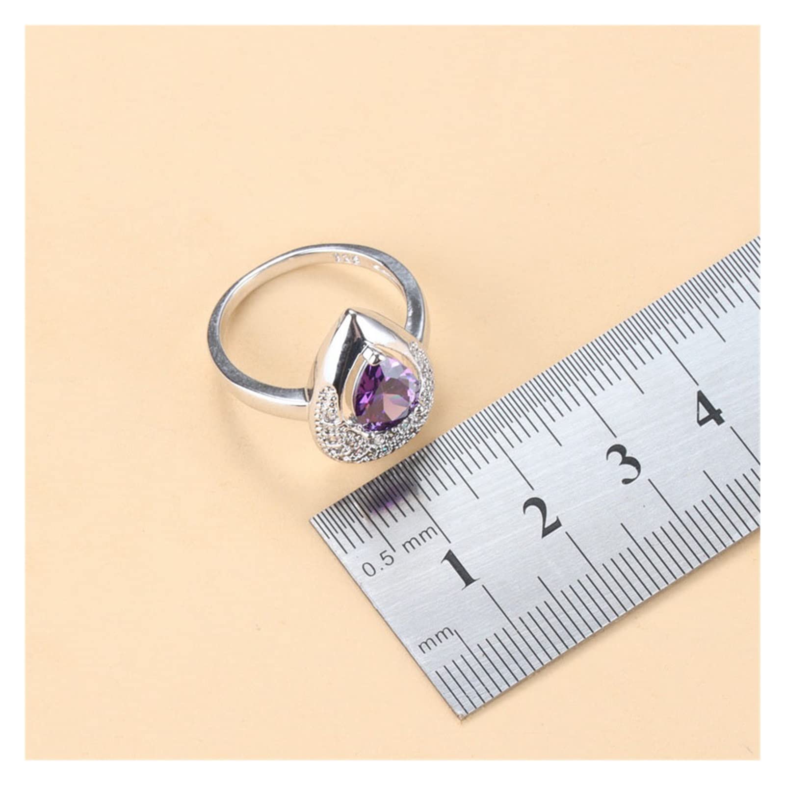 Accesorios de Gota de Agua Vestido de Novia romántico Juegos de Joyas de Cristal Natural for Mujeres Pendientes y Collar