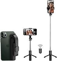 Vista 1 de Trakxy Trípodes para selfie stick para iPhone y Android con control remoto 3 en 1 extensible Bluetooth Selfie Stick Trípode, soporte portátil
