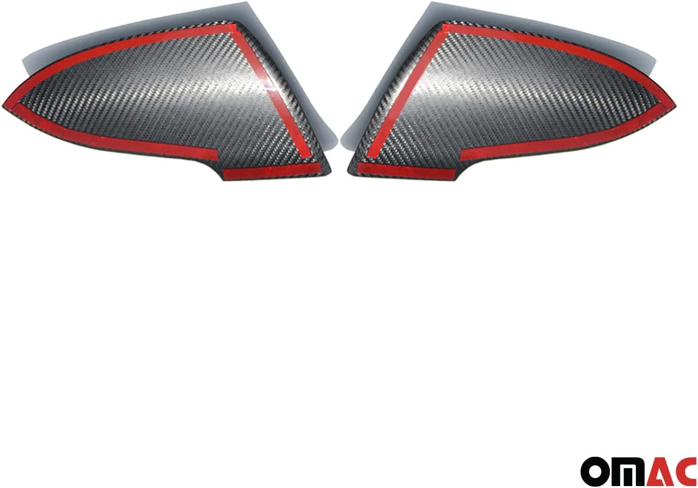 OMAC Side Mirror Cover Caps Fits Kia Sportage 2011-2014 Carbon Fiber Black 2 Pcs