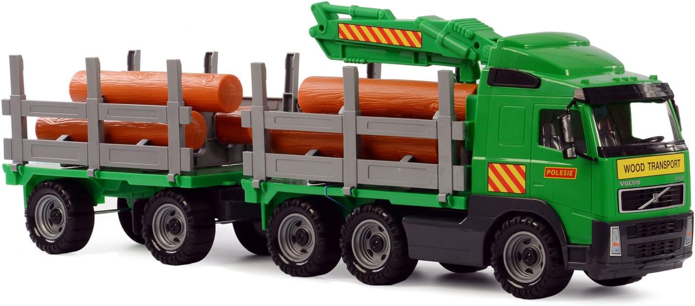 Cavallino Toys Cavallino Volvo Wooden Transport Trolley with Trailer