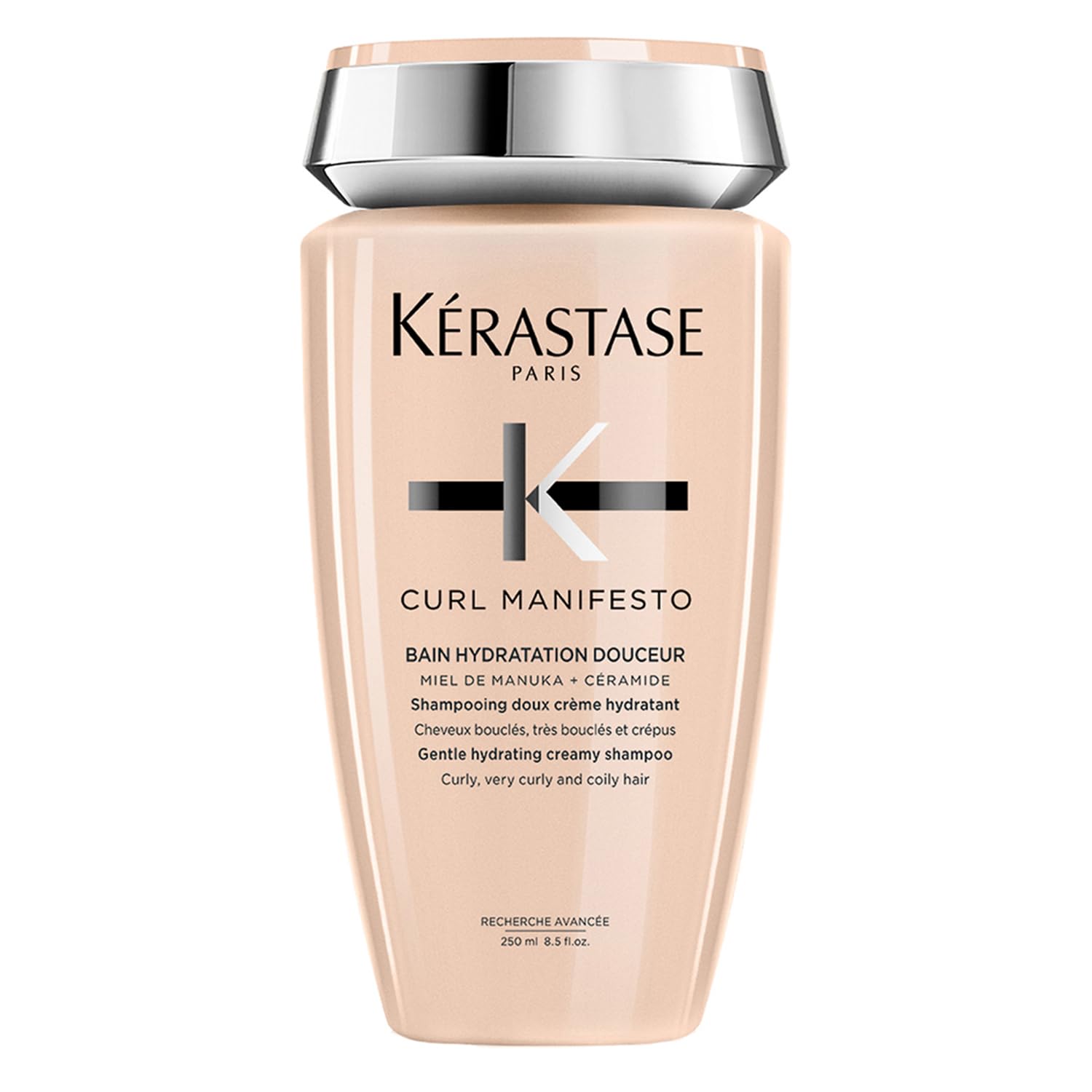 KERASTASE Curl Manifesto - Shampoing Cheveux Bouclés, Frisés & Crépus - Bain Hydratation Douceur - Nettoie & Élimine Les Impuretés - Hydratation & Définition Des Boucles -Sans Sulfate - 250 ml