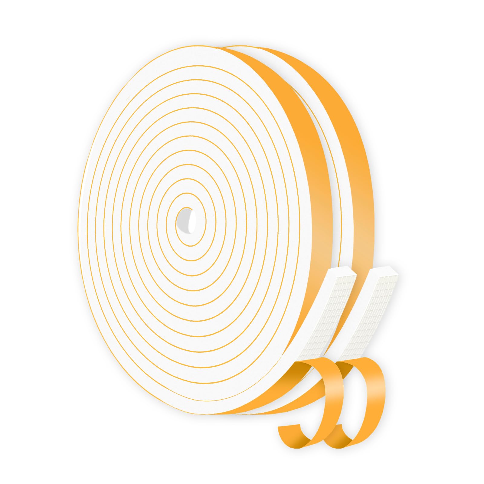 Weather Stripping Door Seal Strip,Foam Tape,Insulation Tape Roll for Insulating Door Frame, Window, Air Conditioner (White,12mm x 6mm x 8M)