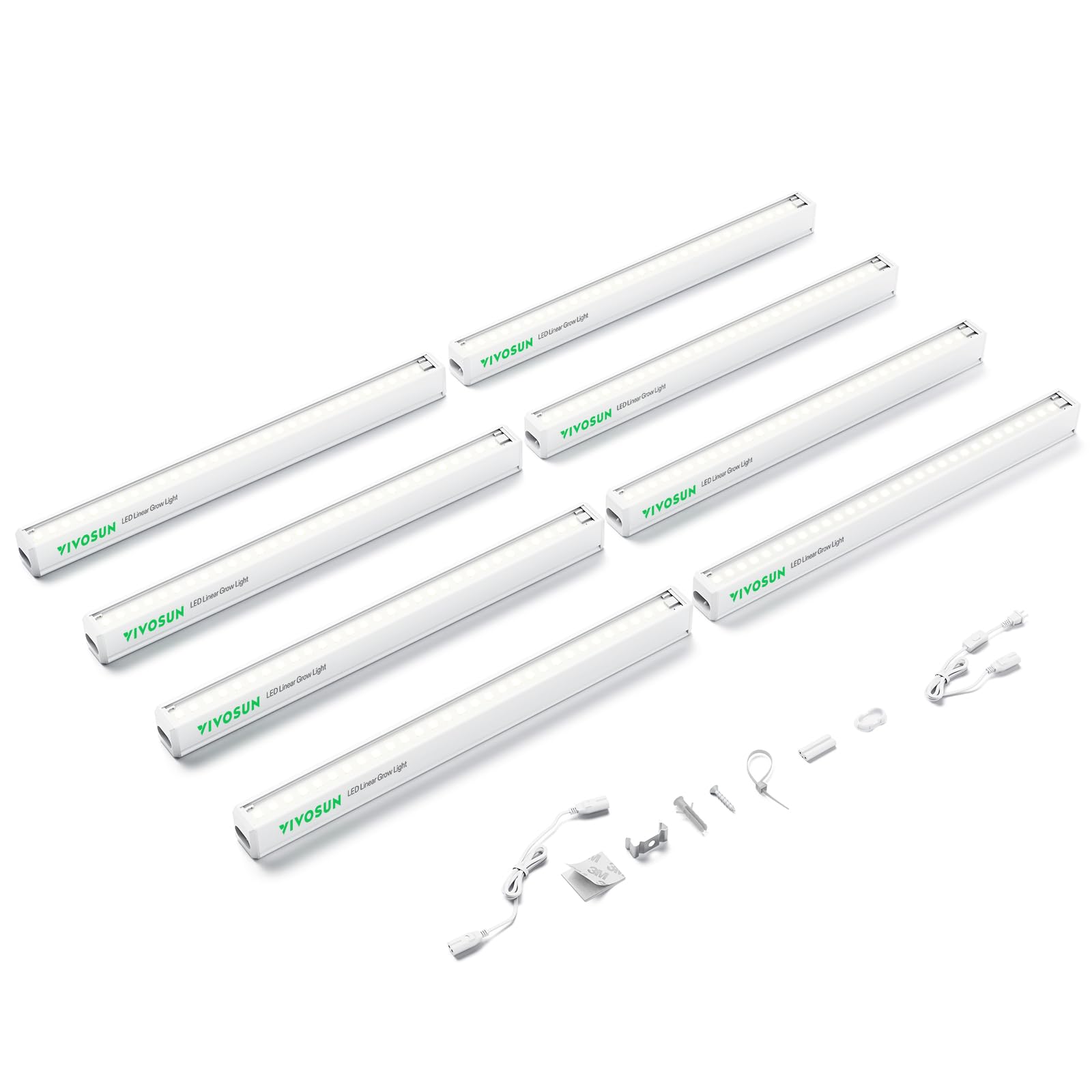 VIVOSUN T5 Linear Grow Lights, 1ft 5000K Full Spectrum Led Strip Indoor Plants Compatible with SGS, 6W/Bar, Pack 8-image-15