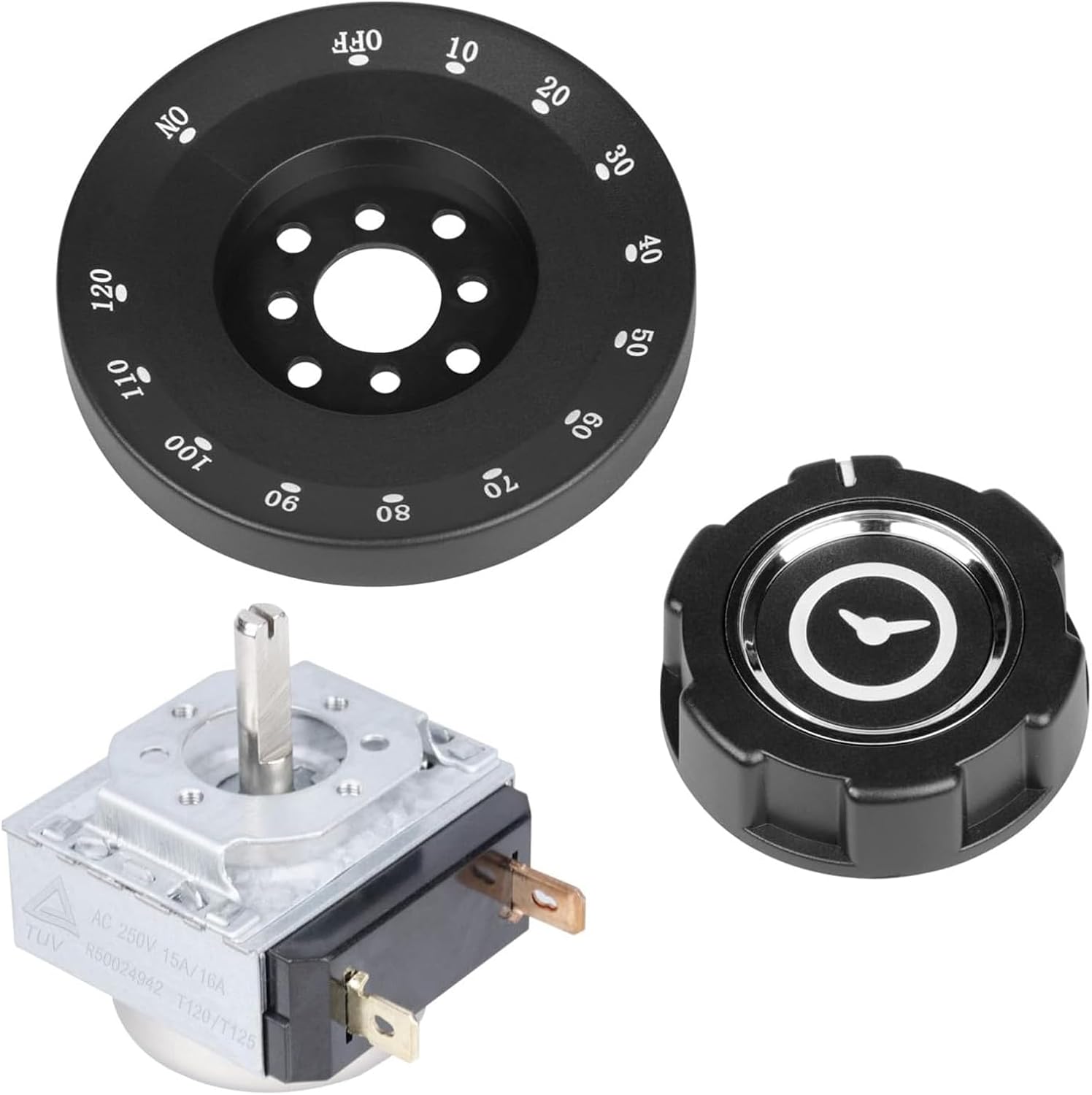 Mechanical Timer Switches with Bells Microwave Oven Timers Adjustable Cooking Timer Knob for Home Electrical Panels