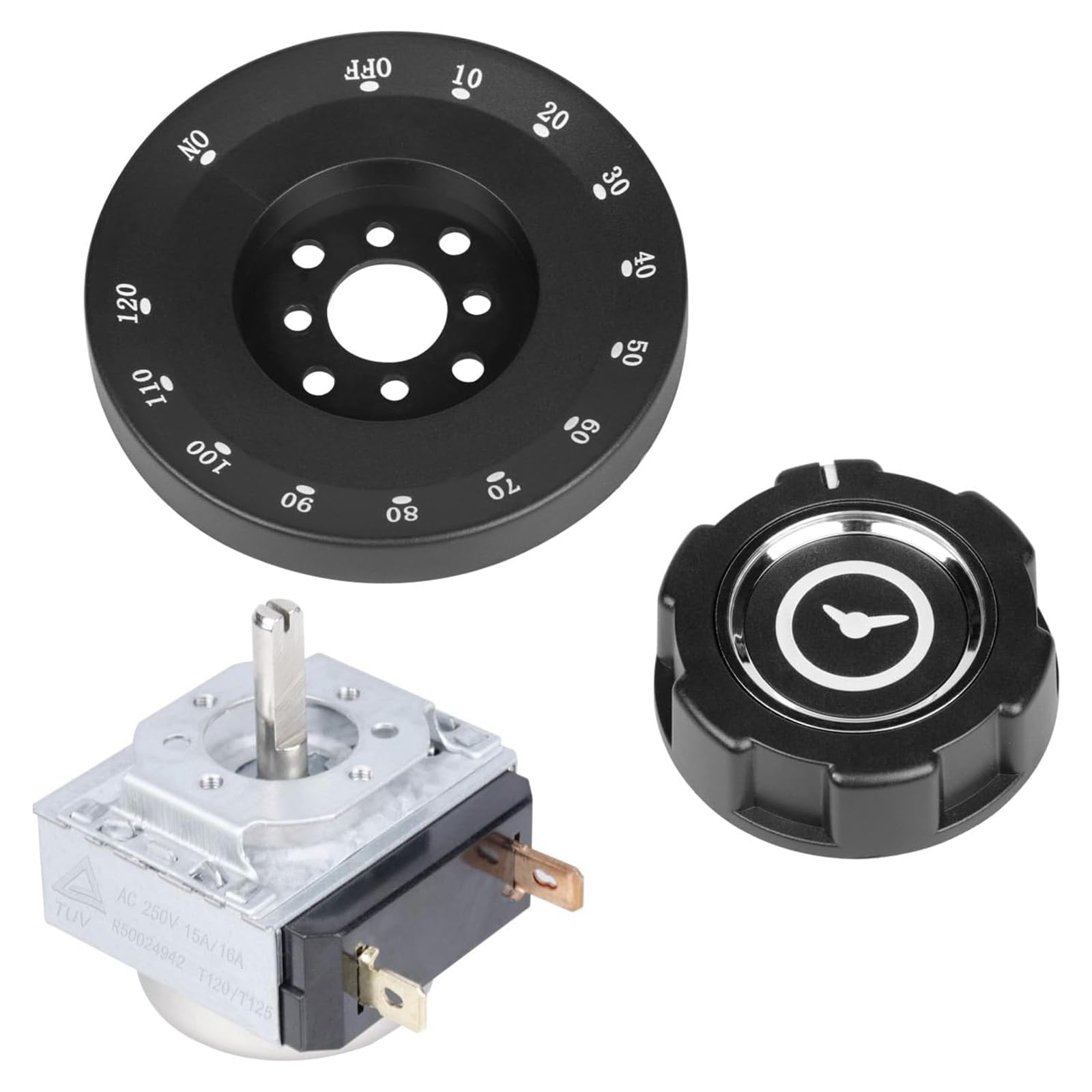 Timer Control Switches Mechanical Timers with Bells Adjustable Cooking Timer Knob Accessory Adjustable Settings for Microwave Ovens