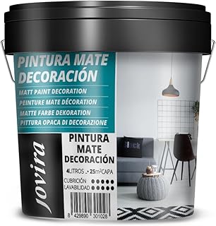 JOVIRA PINTURAS Peinture Murs et Plafonds peinture couvrante pour intérieur-extérieur. (4 Litres)