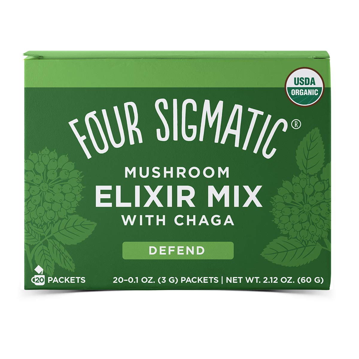 FOUR SIGMATIC Mushroom Elixir Mix with Chaga 20 x 3 g bustine 60 g