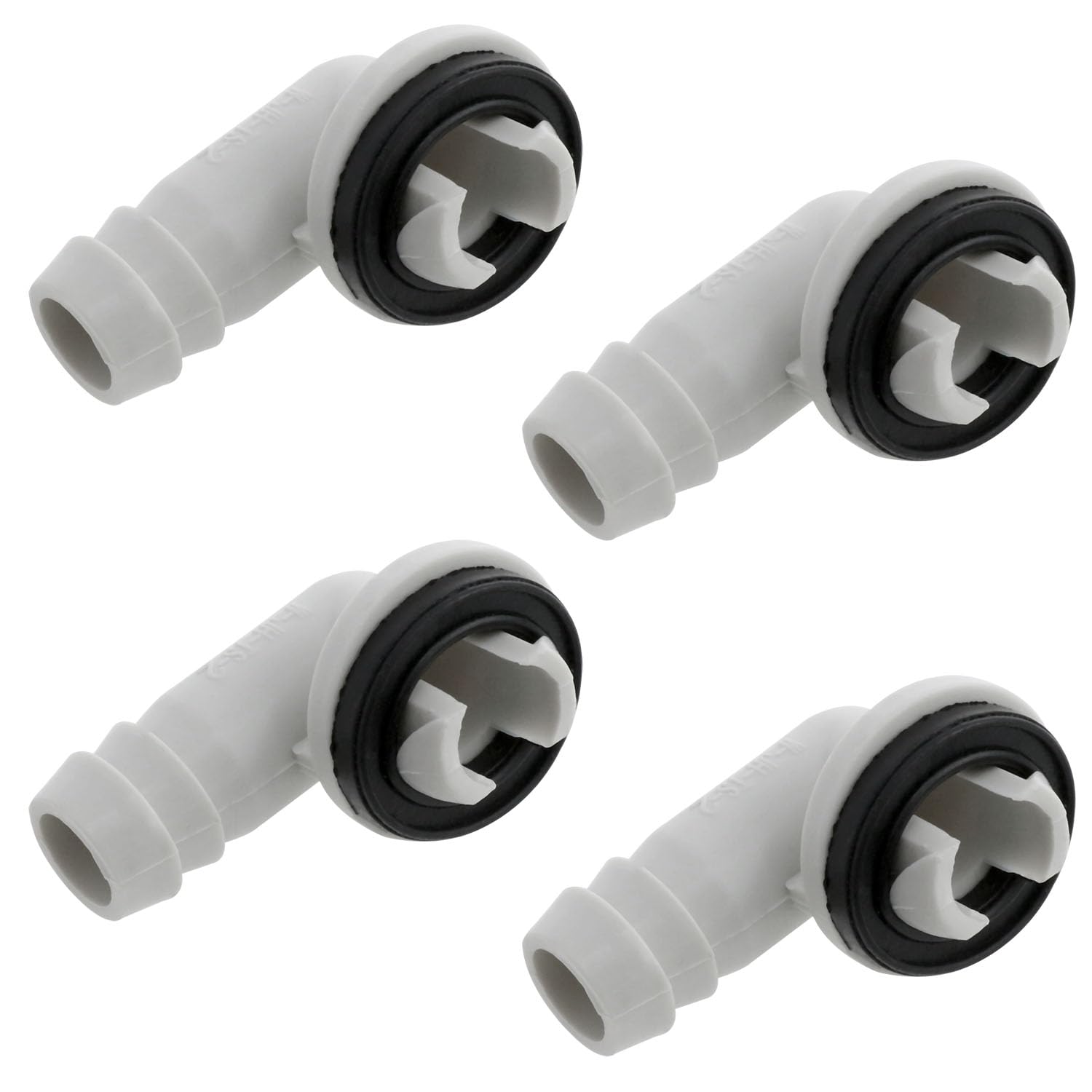 Zangc 3/5Inch Air Conditioner Drain Hose Connectors Elbow Fittings With Rubber Rings Fitting Condensate Draining Adapter Parts-4PCS