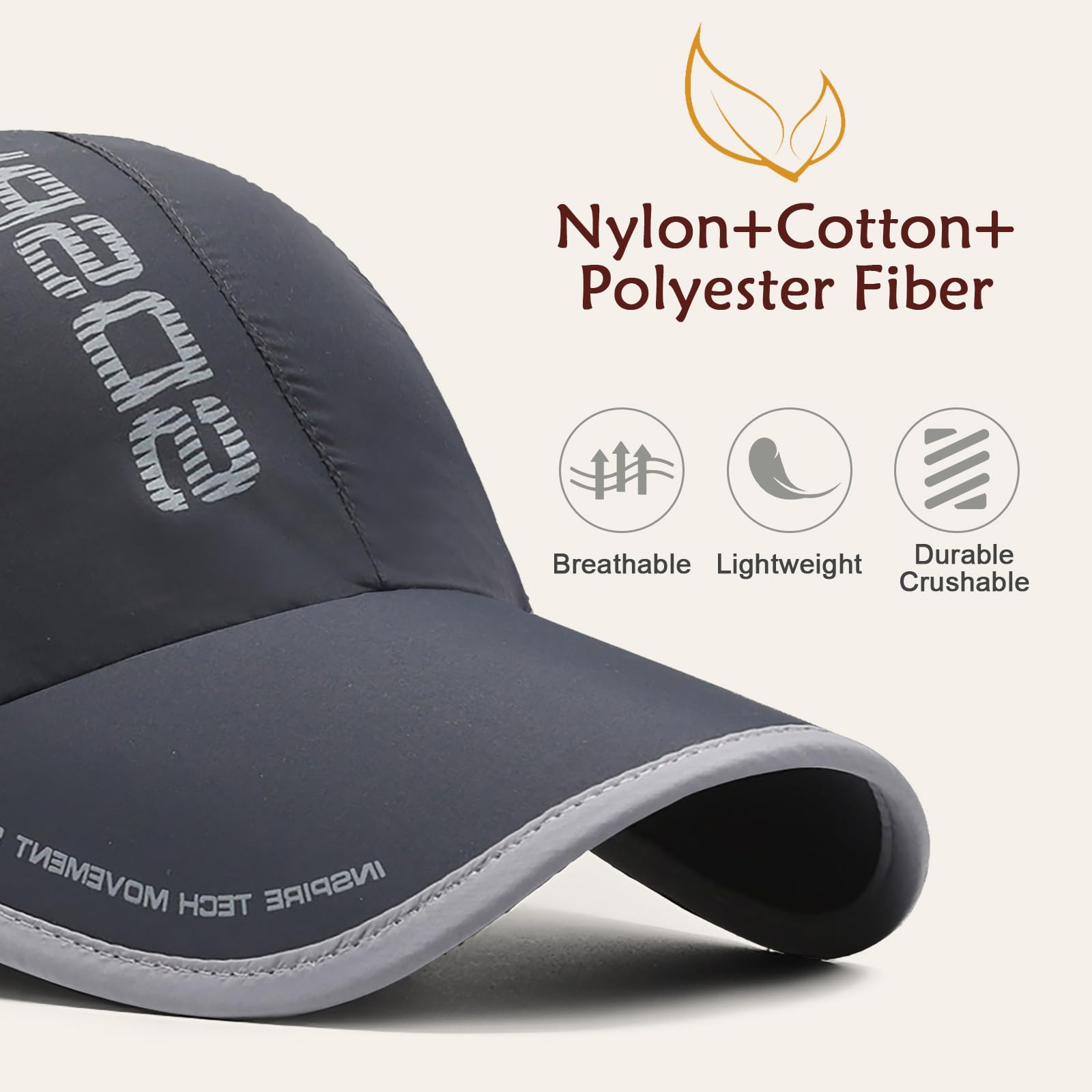 2 Packs Quick Dry Baseball Cap Men Women, Breathable Mesh Lightweight Foldable Outdoor Sports Baseball Cap Sun Protection Baseball Hats Sun Hat - 2