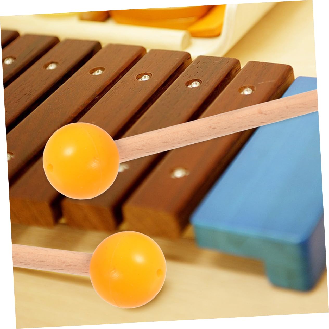Abaodam 4 Juegos De Mazos Para Instrumentos Musicales Baquetas Para Estudiantes Mazos De Percusión Mazos De Marimba Listos Para El Escenario 2 Pares X 4