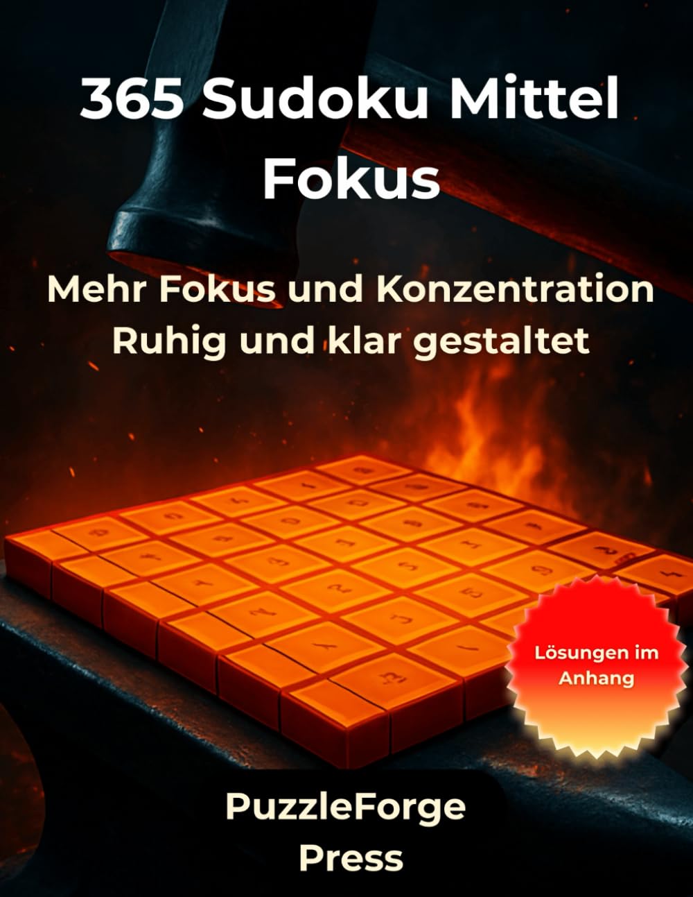 365 Sudoku Mittel Fokus: 365 Sudoku Mittel – Rätselbuch für Konzentration & Gedächtnis – 2 Sudokus pro Seite – Großformat 8,5x11 – Mit Lösungen im ... Gehirntraining mit klaren Rätseln)