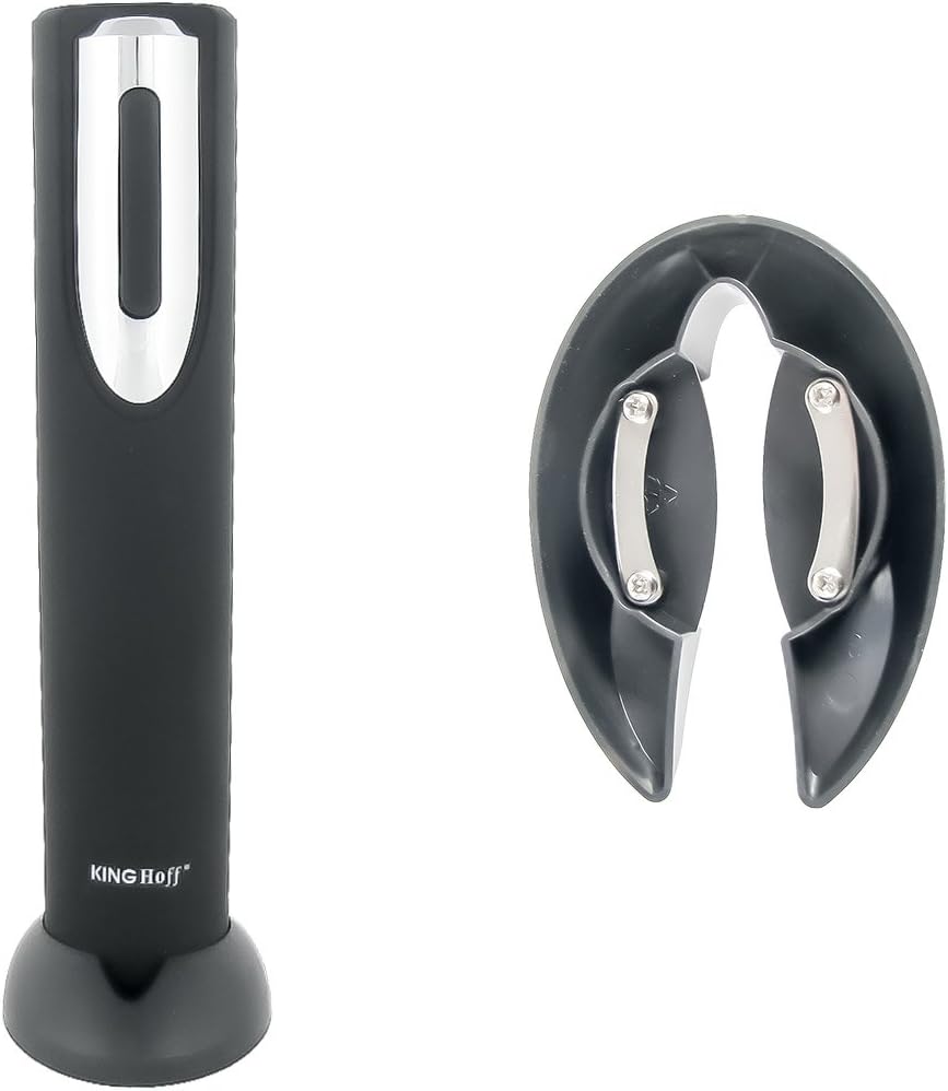 Top qualité King Hoff Tire-bouchon électrique automatique vin ouvre-bouteille décapsuleur ouvre-bouteille électrique avec bec verseur à vin coupe-capsule